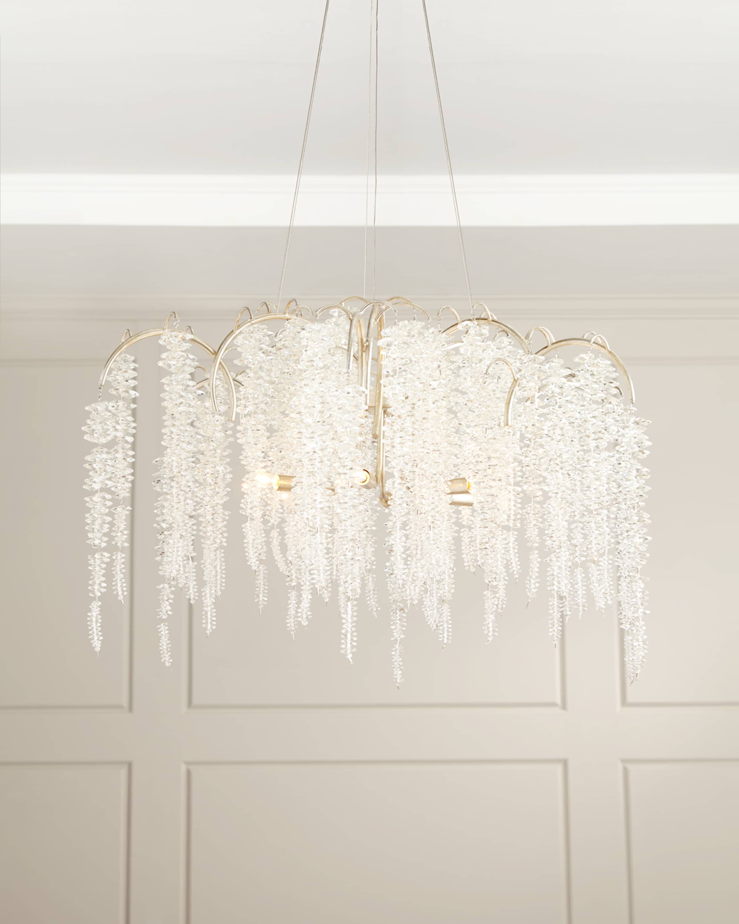 John-Richard Collection Cascading Crystal 6-Light Chandelier
