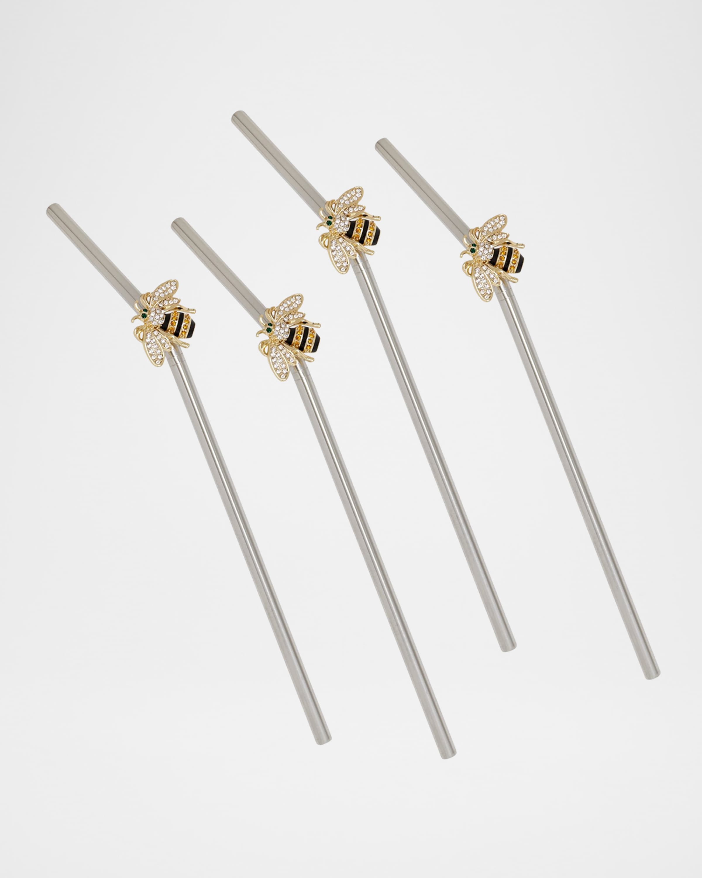 Joanna Buchanan Stripey Bee Metal Straws, Set of 4