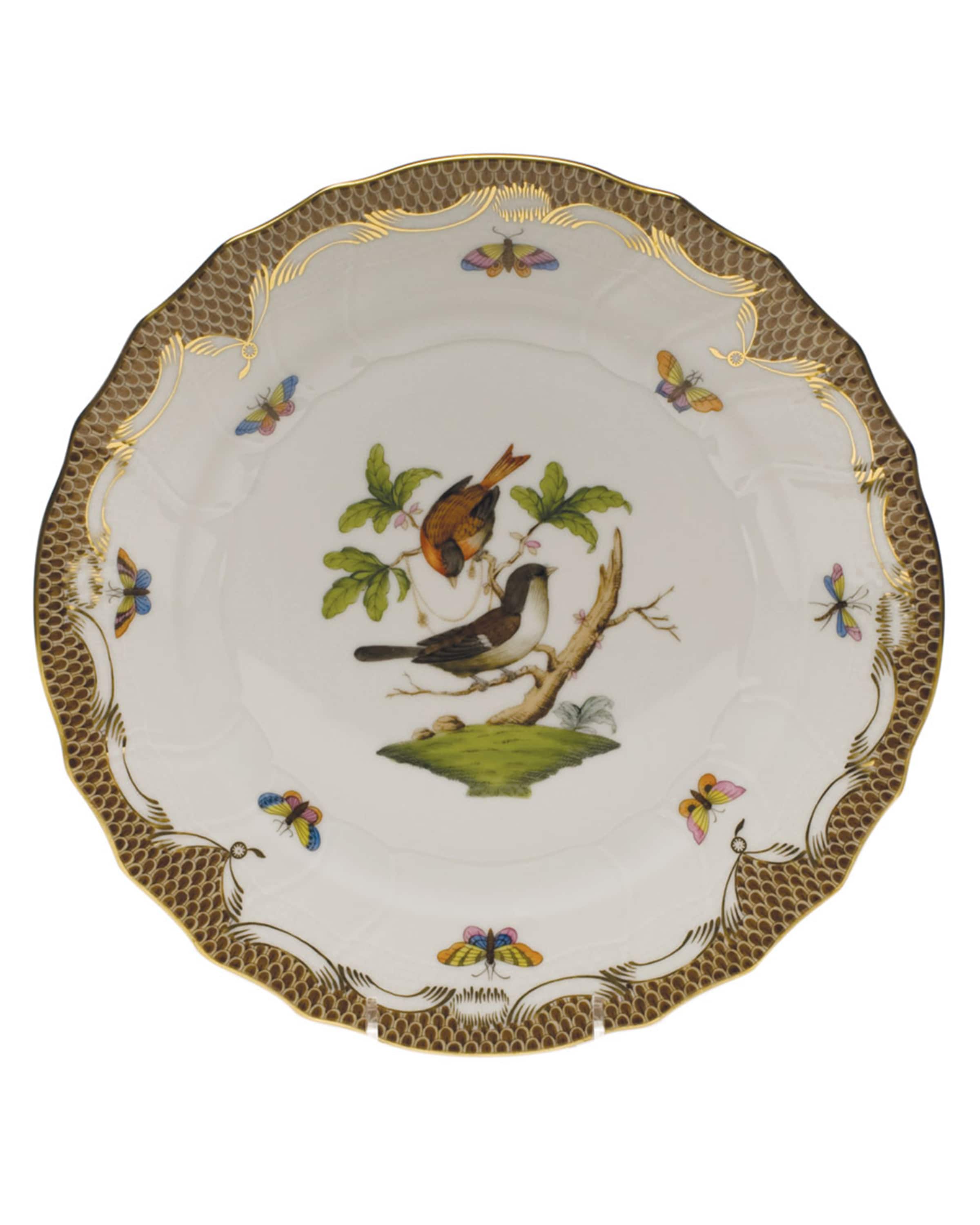 Herend Rothschild Bird Brown Motif 04 Dinner Plate