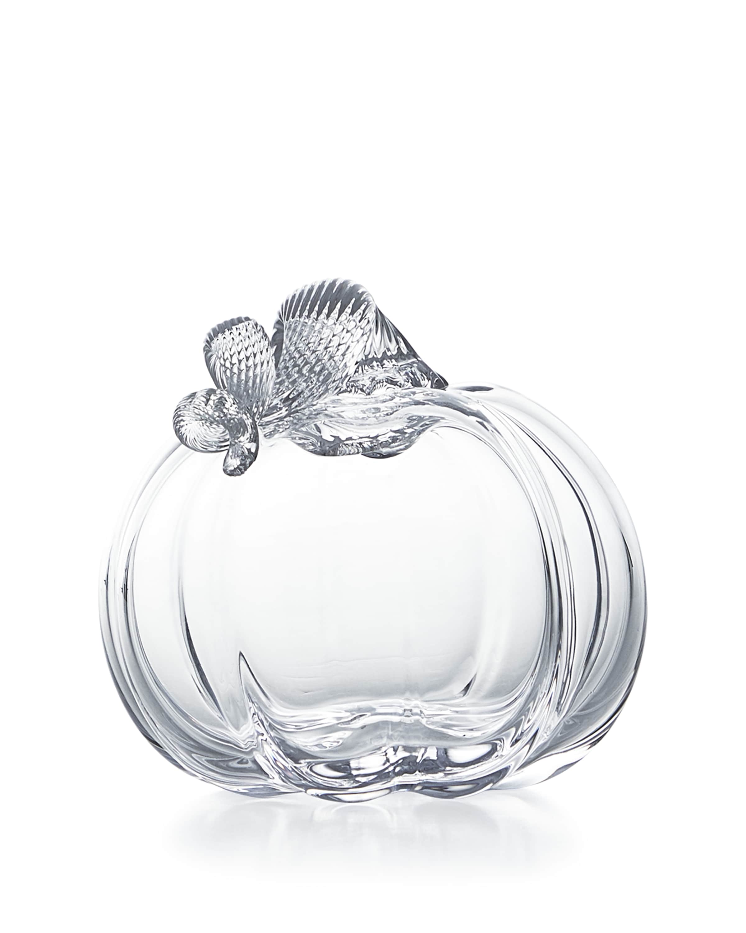 Simon Pearce Small Glass Pumpkin with Twisted Stem