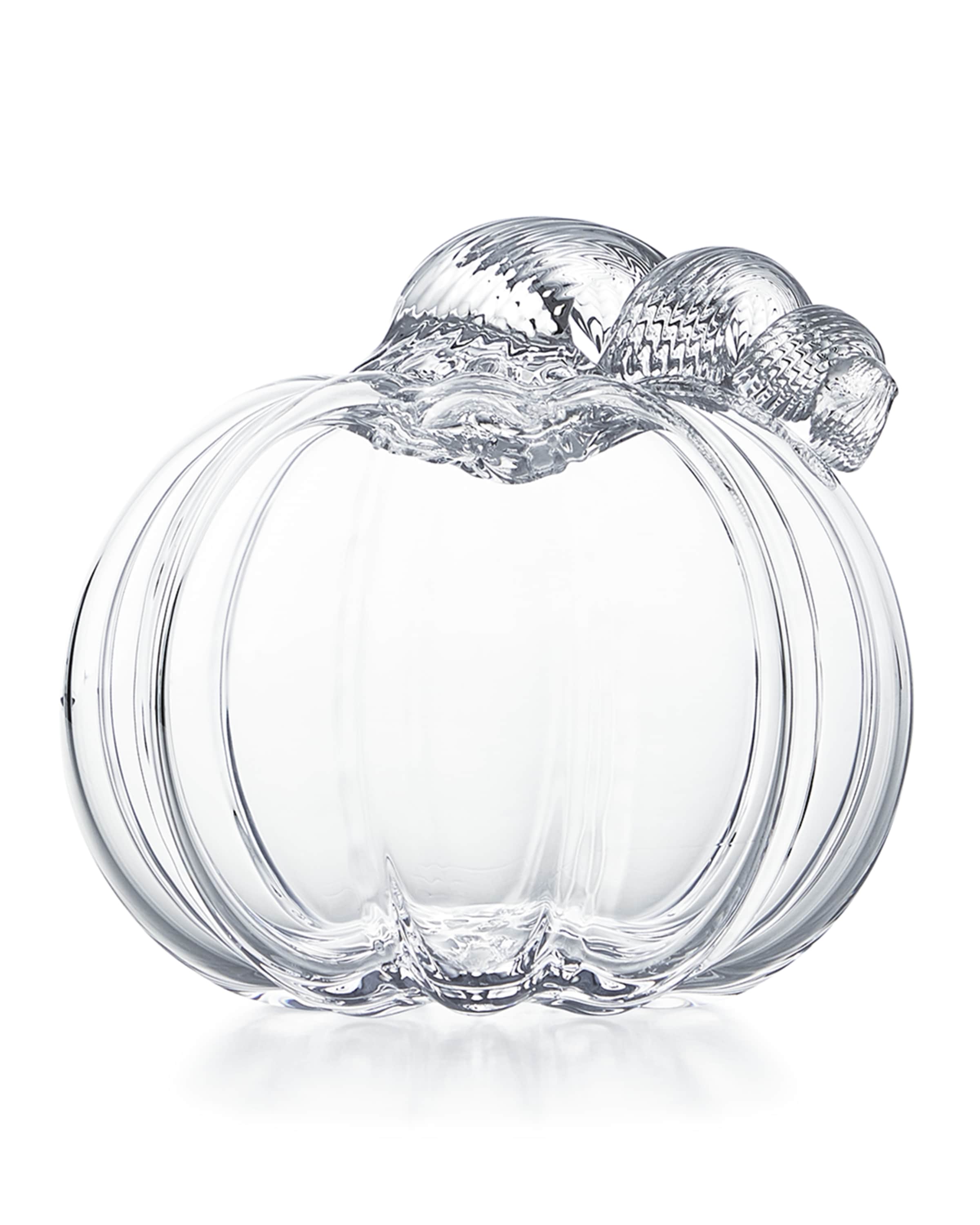 Simon Pearce Medium Glass Pumpkin with Twisted Stem