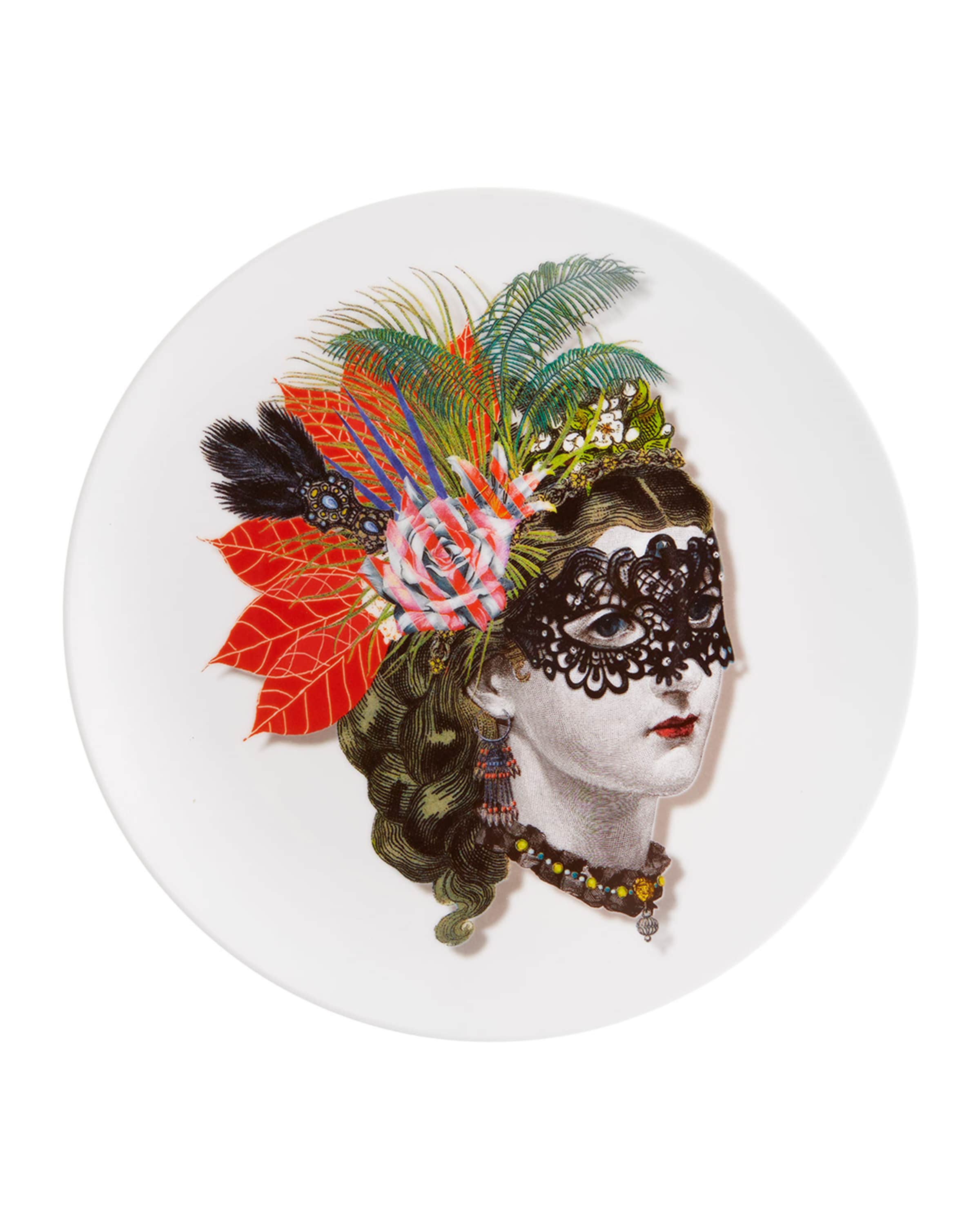 Christian LaCroix X Vista Alegre Love Who You Want Mamzelle Scarlet Dessert Plate