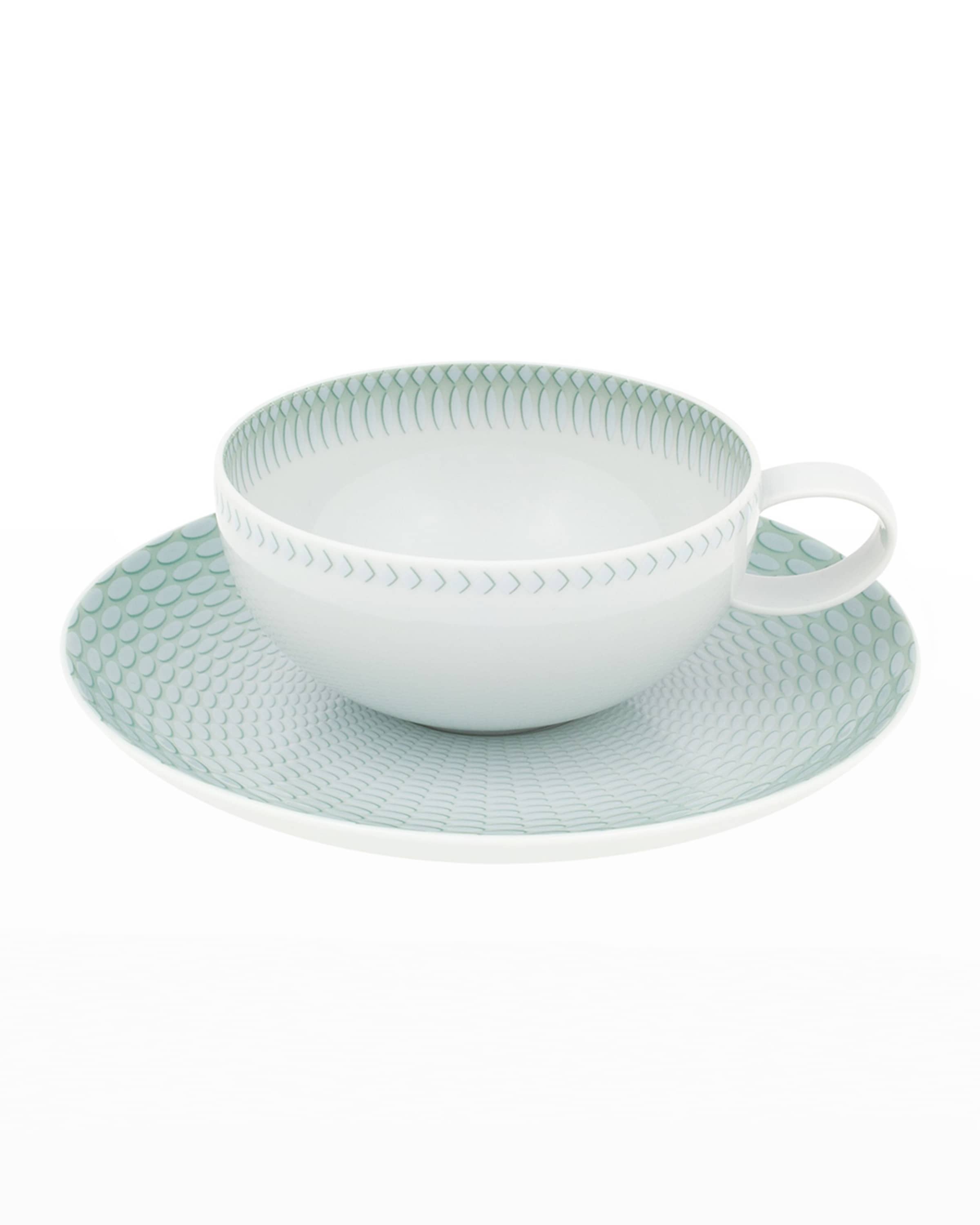 Vista Alegre Venezia Teacups & Saucers, Set of 4