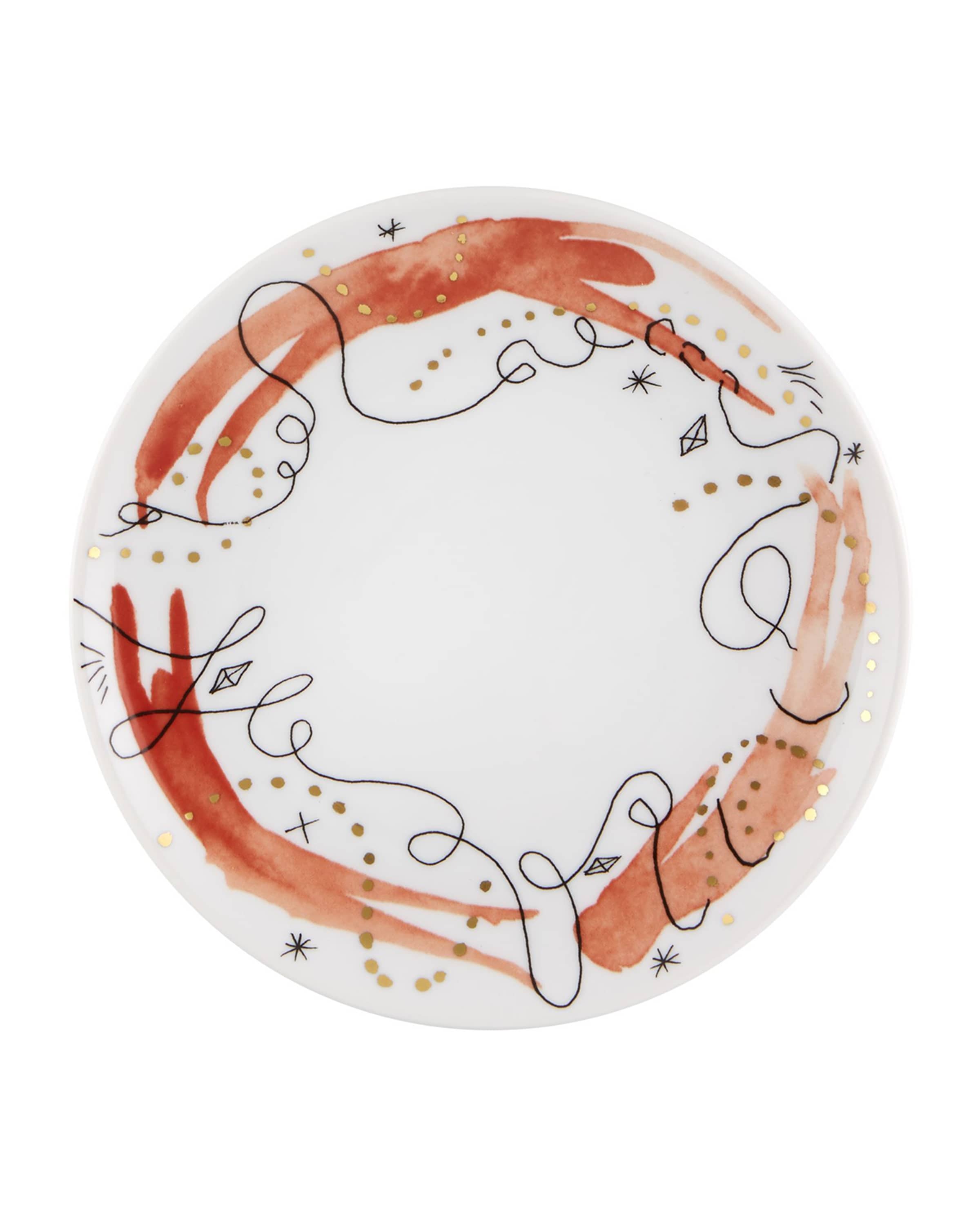 Vista Alegre Folkifunki Bread & Butter Plates, Set of Four