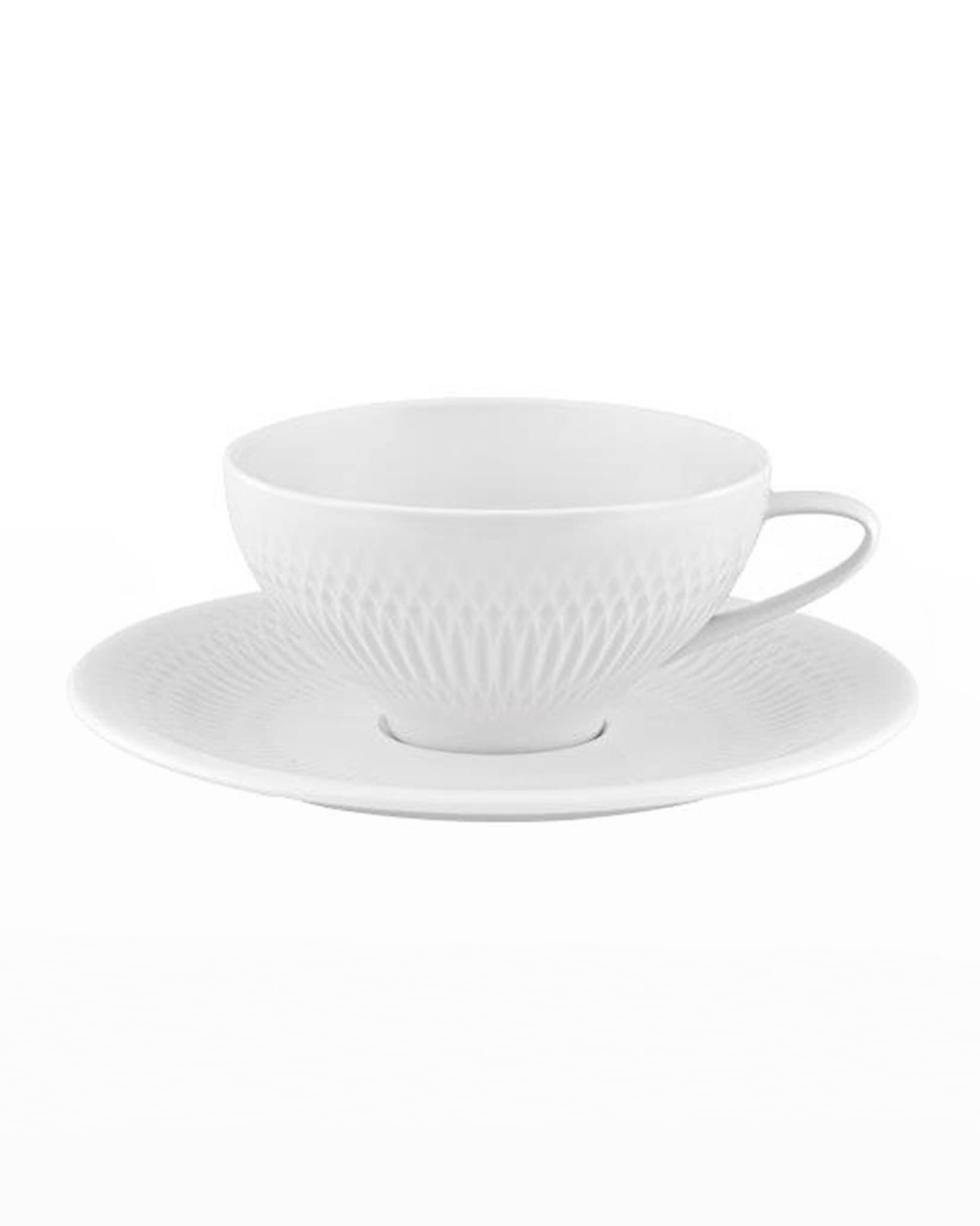 Vista Alegre Utopia Teacups & Saucers, Set of 2