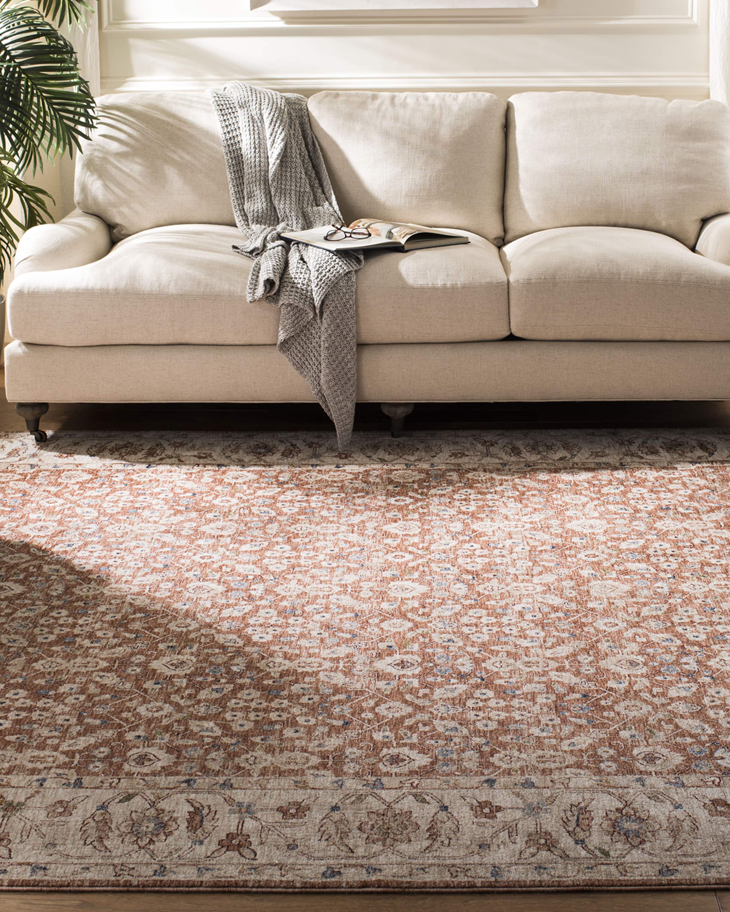 Lauren Ralph Lauren Helena Beige/Light Rust Power-Loomed Rug, 5' x 8'