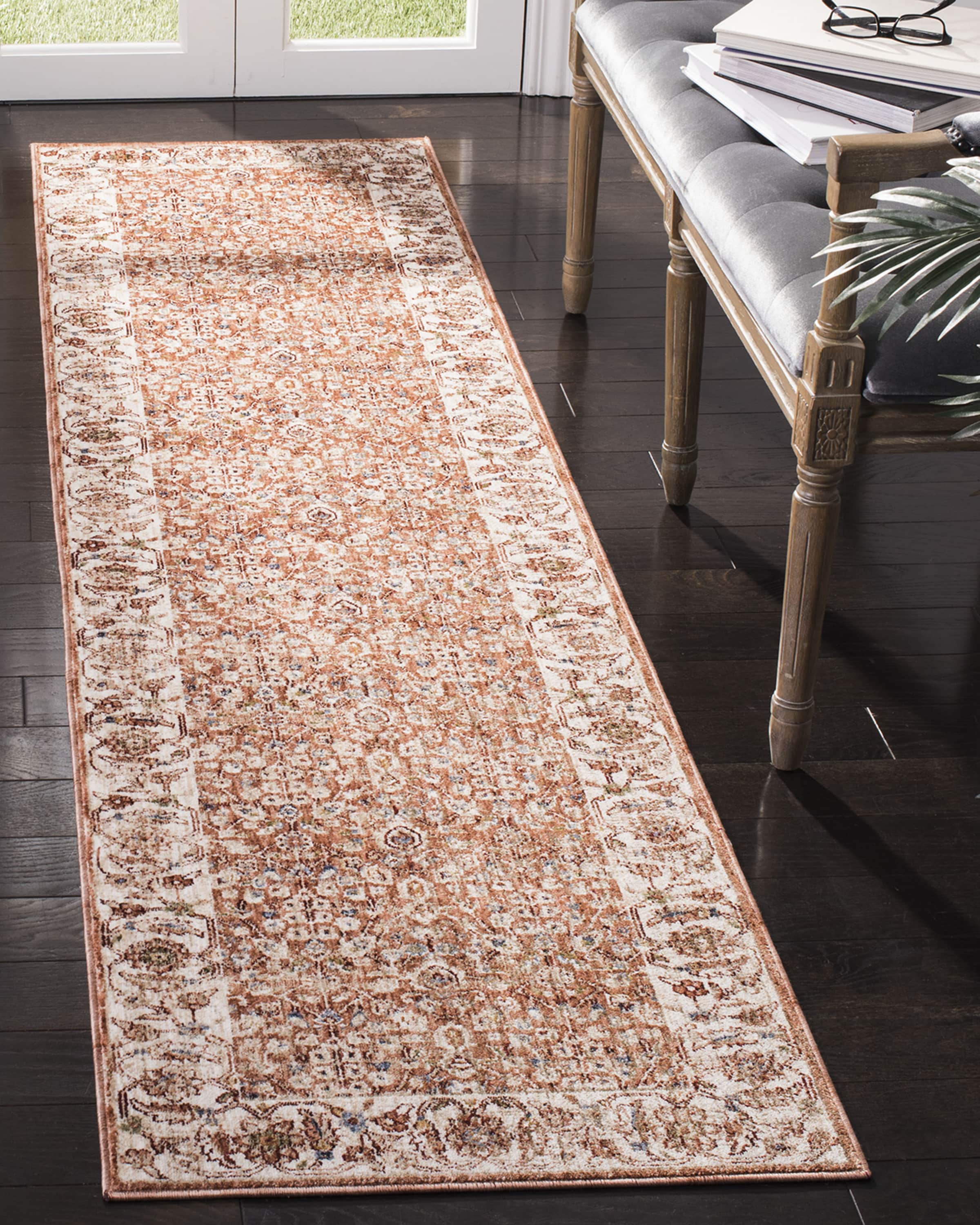 Lauren Ralph Lauren Helena Beige/Light Rust Power-Loomed Rug, 2' x 10'