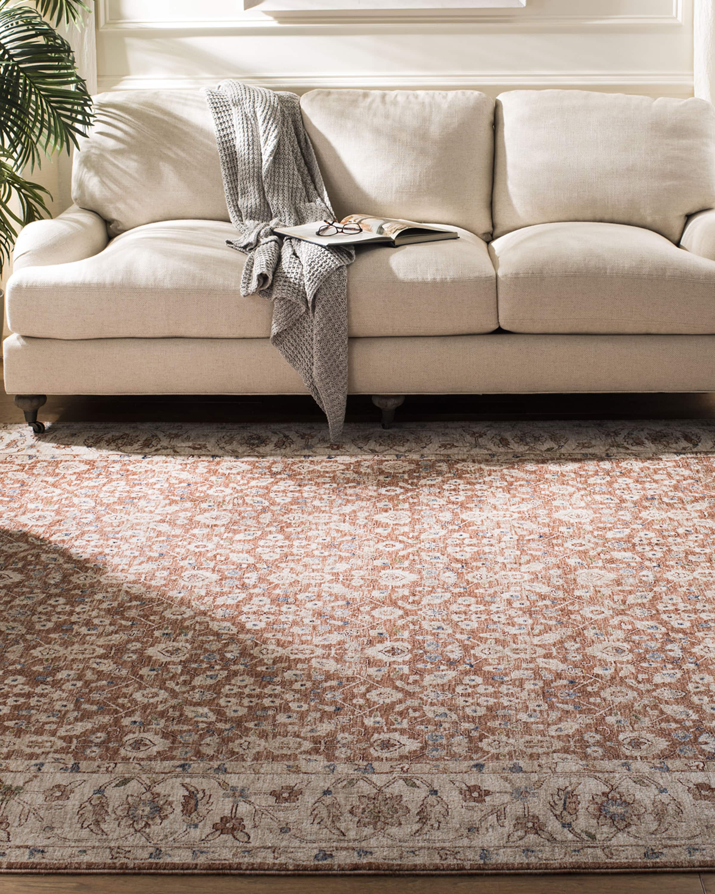 Lauren Ralph Lauren Helena Beige/Light Rust Power-Loomed Rug, 9' x 12'