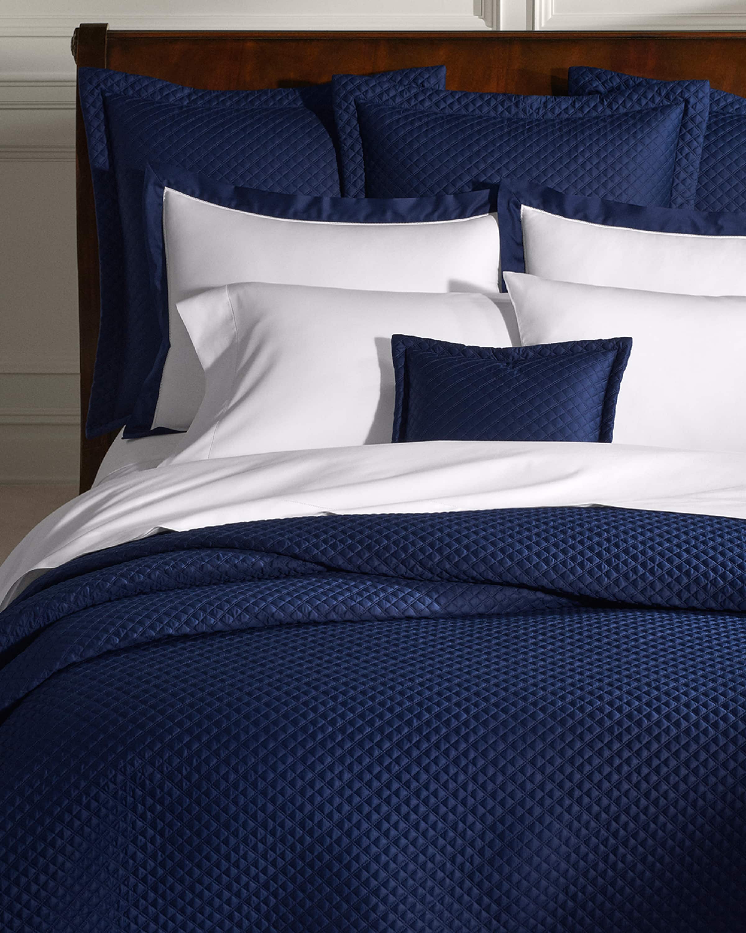 Ralph Lauren Home Quilted Sateen Argyle Quilt, KING