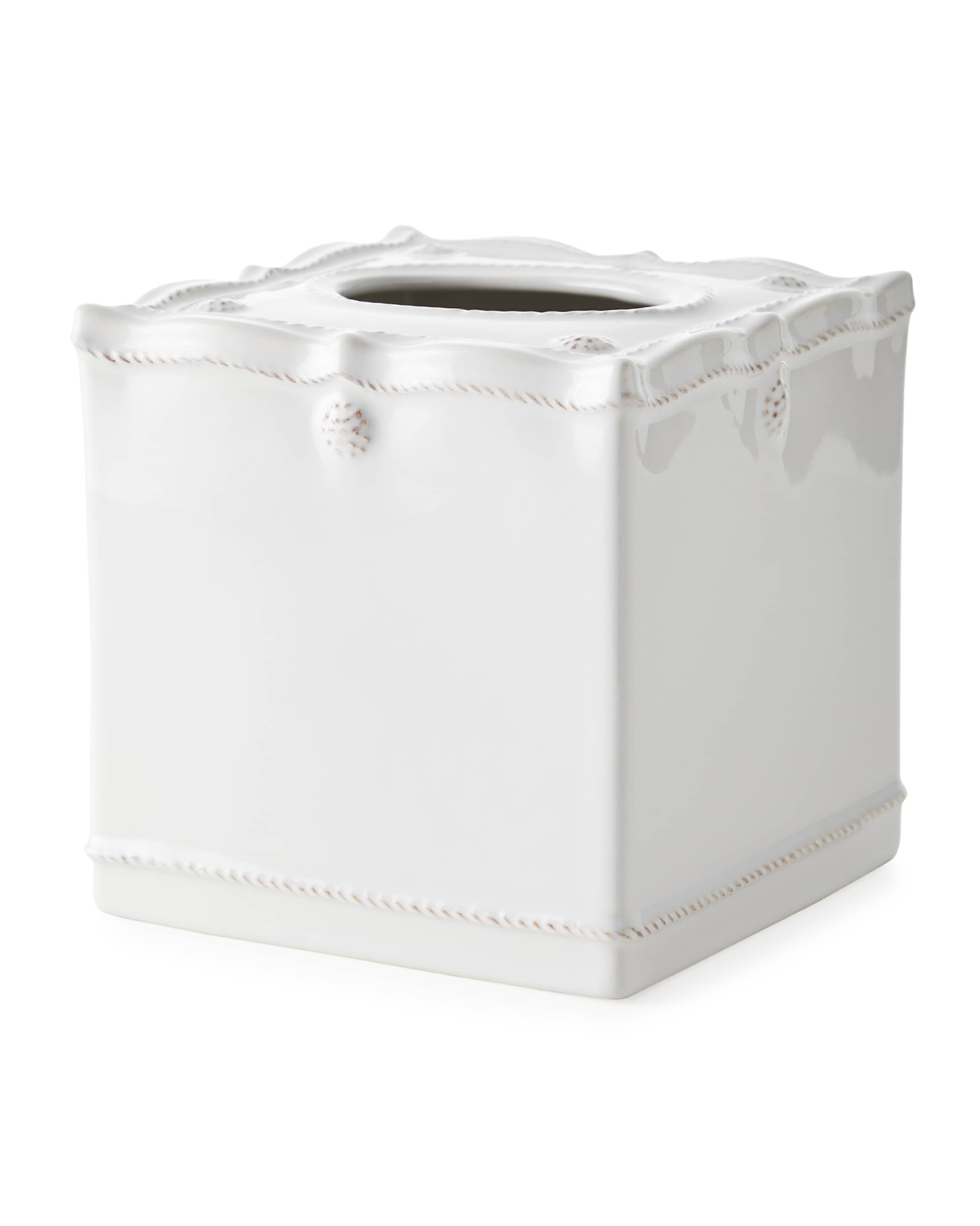Juliska Berry & Thread Tissue Box Cover - Whitewash