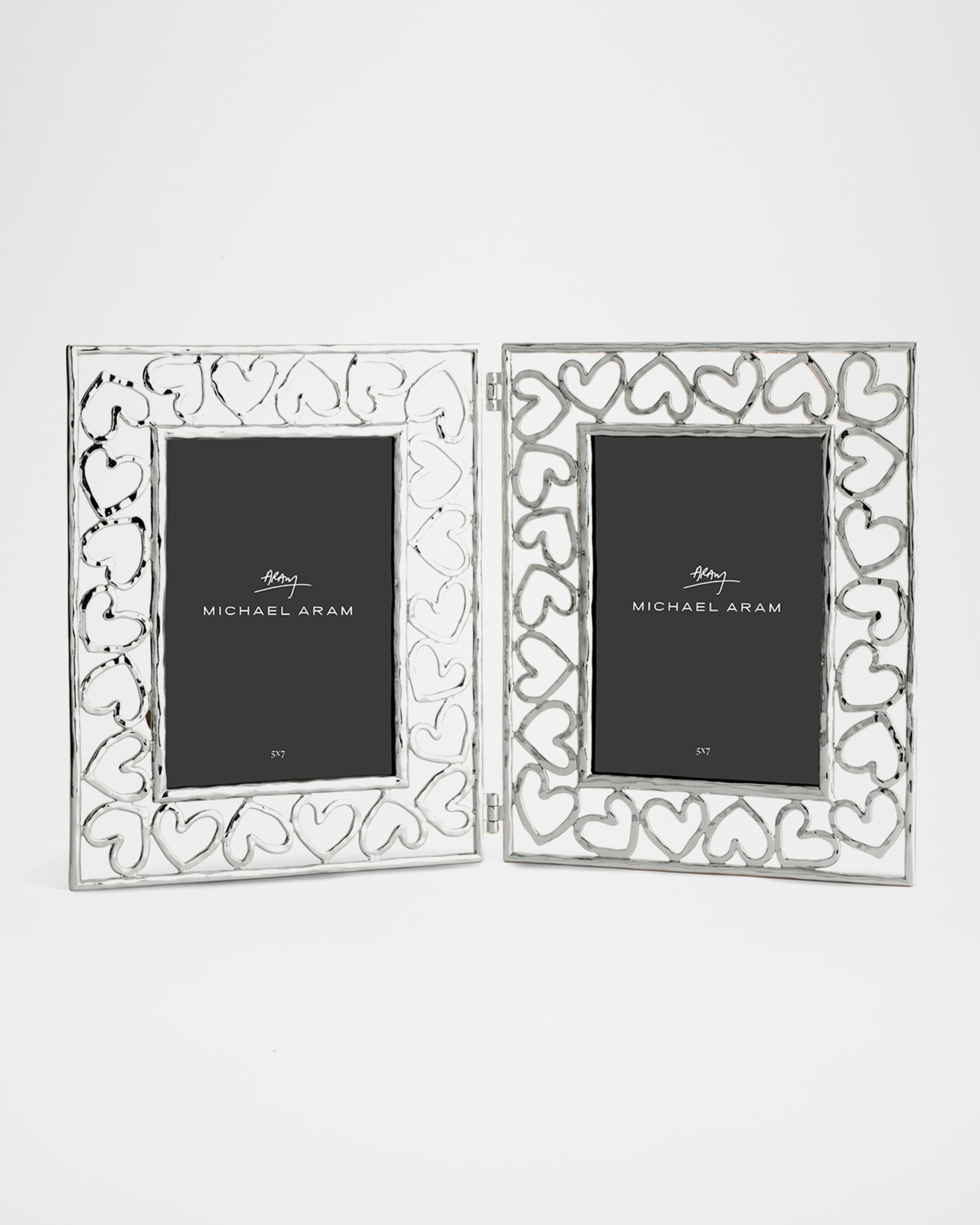 Michael Aram Heart Hinged Frame - 5" x 7", Silver