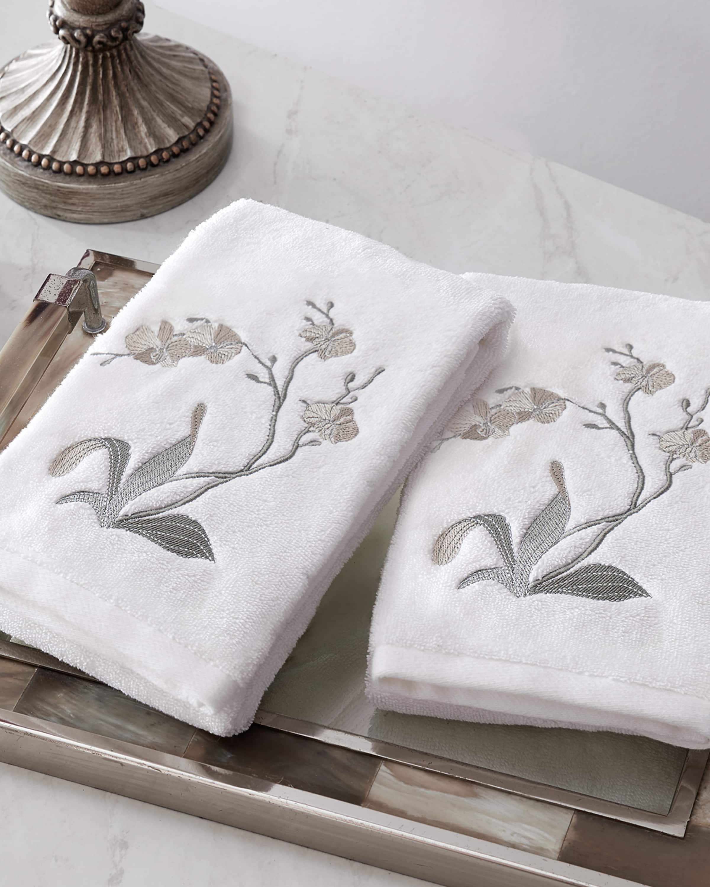 Embroidered hand towels discount