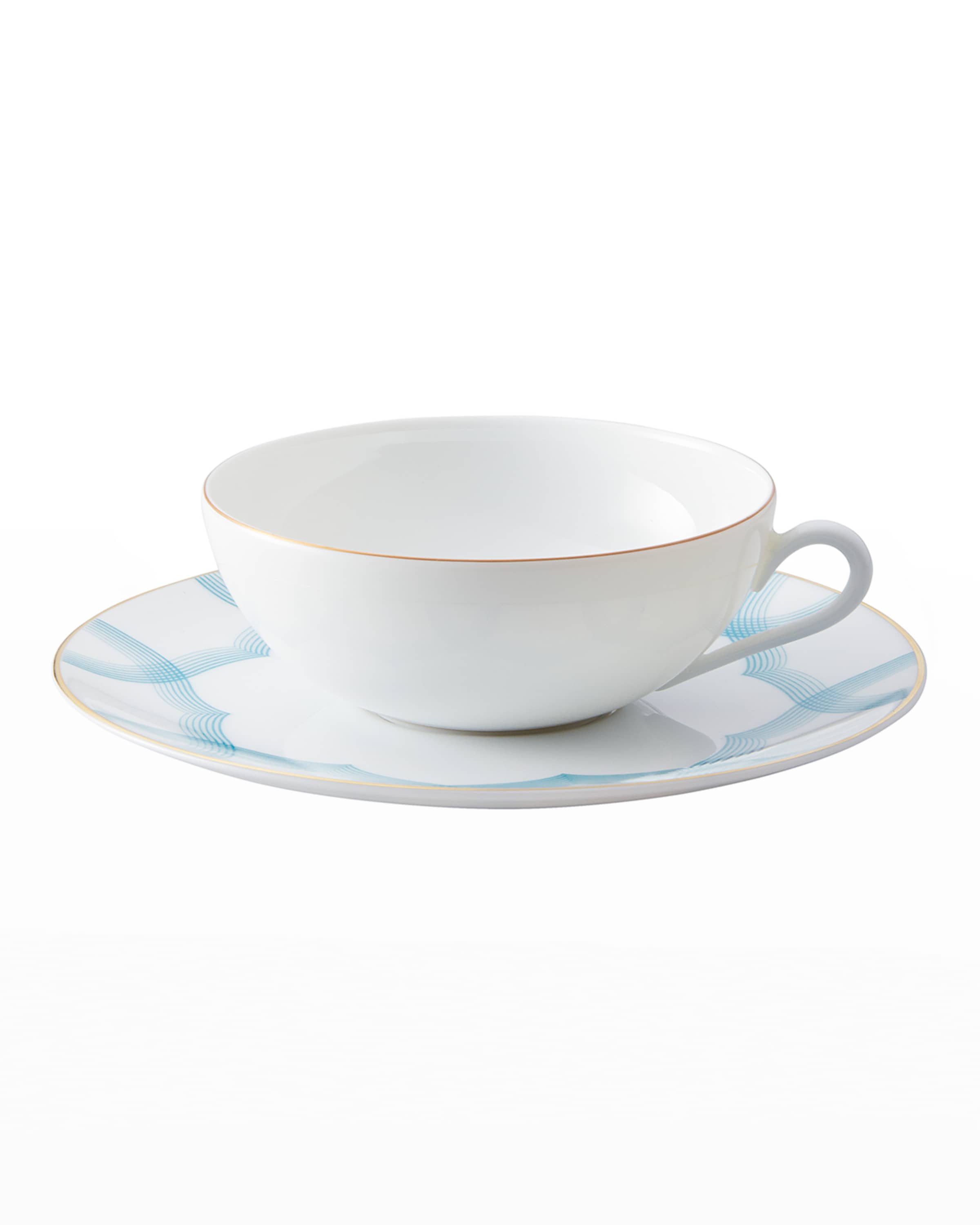 Raynaud Aura Azure Tea Cup & Saucer Set