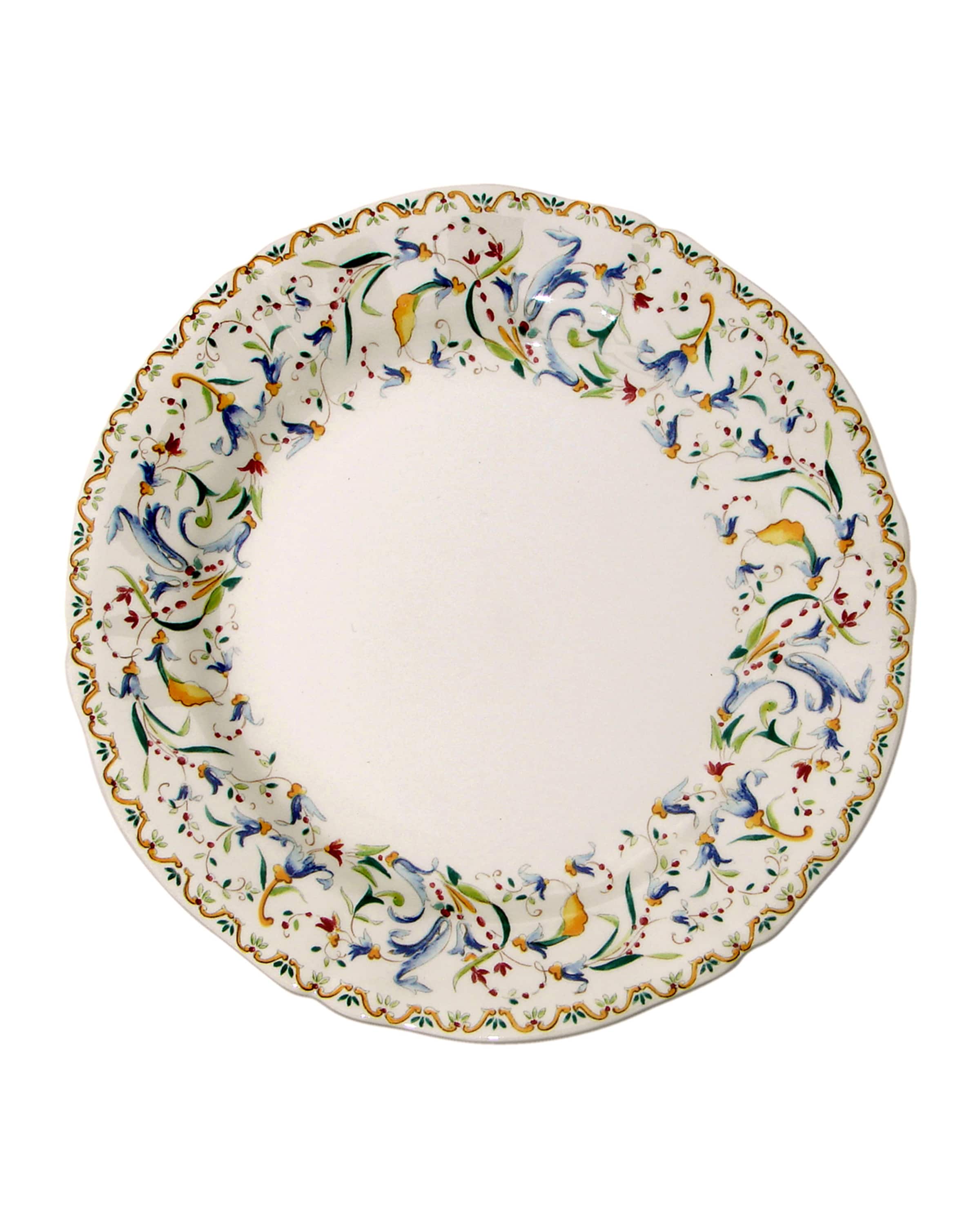 Gien Toscana Multicolor Painted Stoneware Dessert Plate 