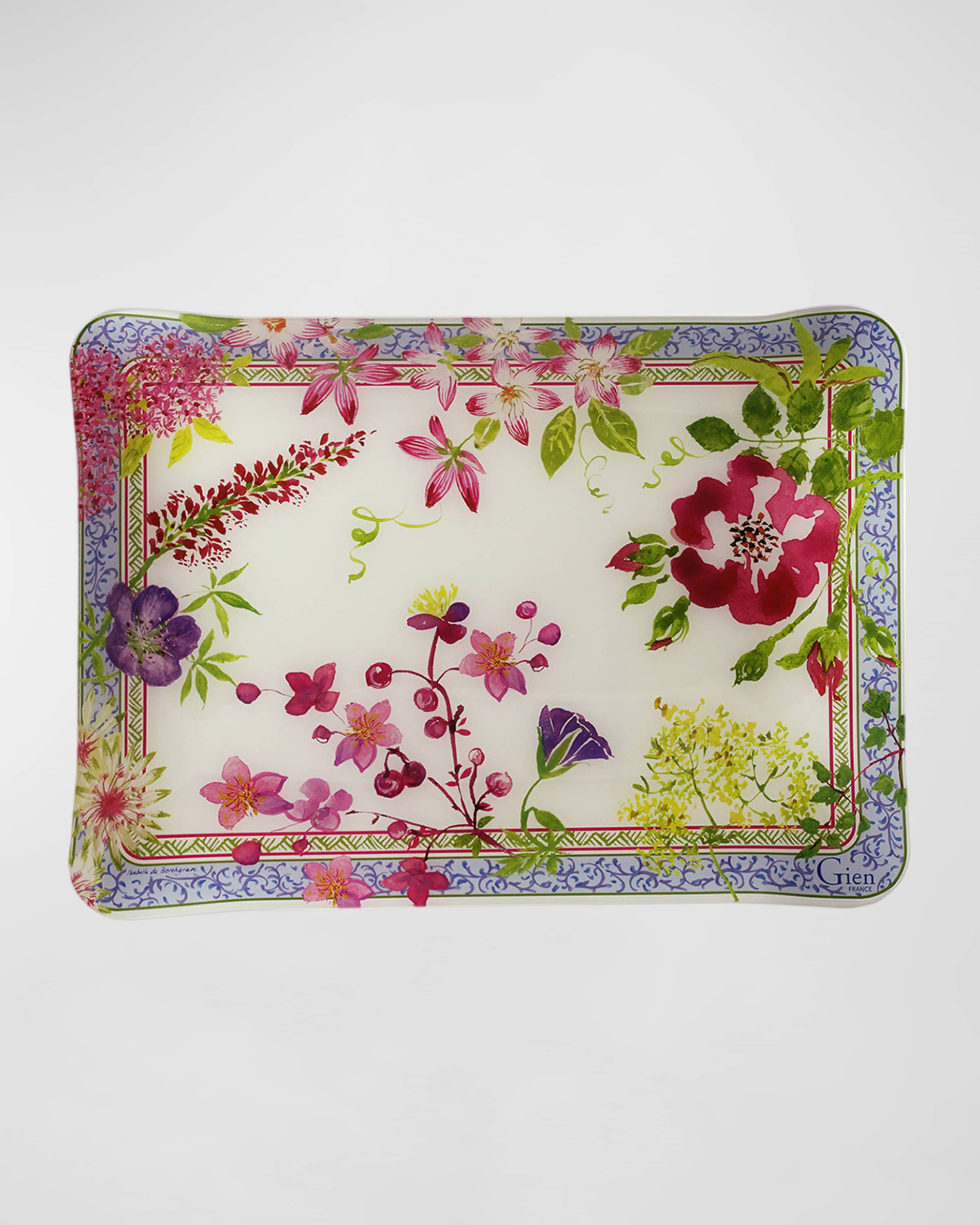 Gien Millefleurs Small Acrylic Serving Tray