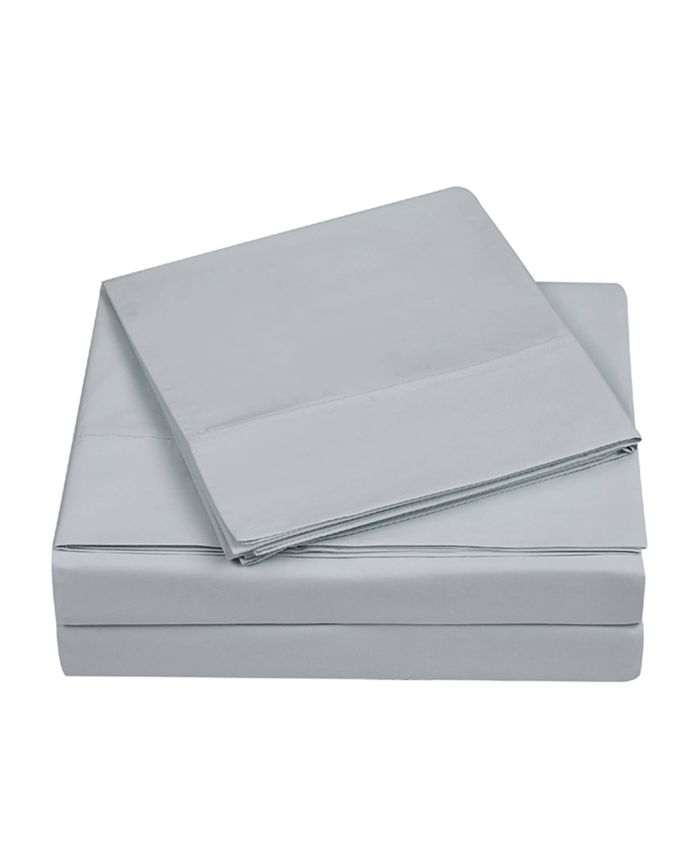 Charisma 400-Thread Count Percale King Pillowcase Set, Gray