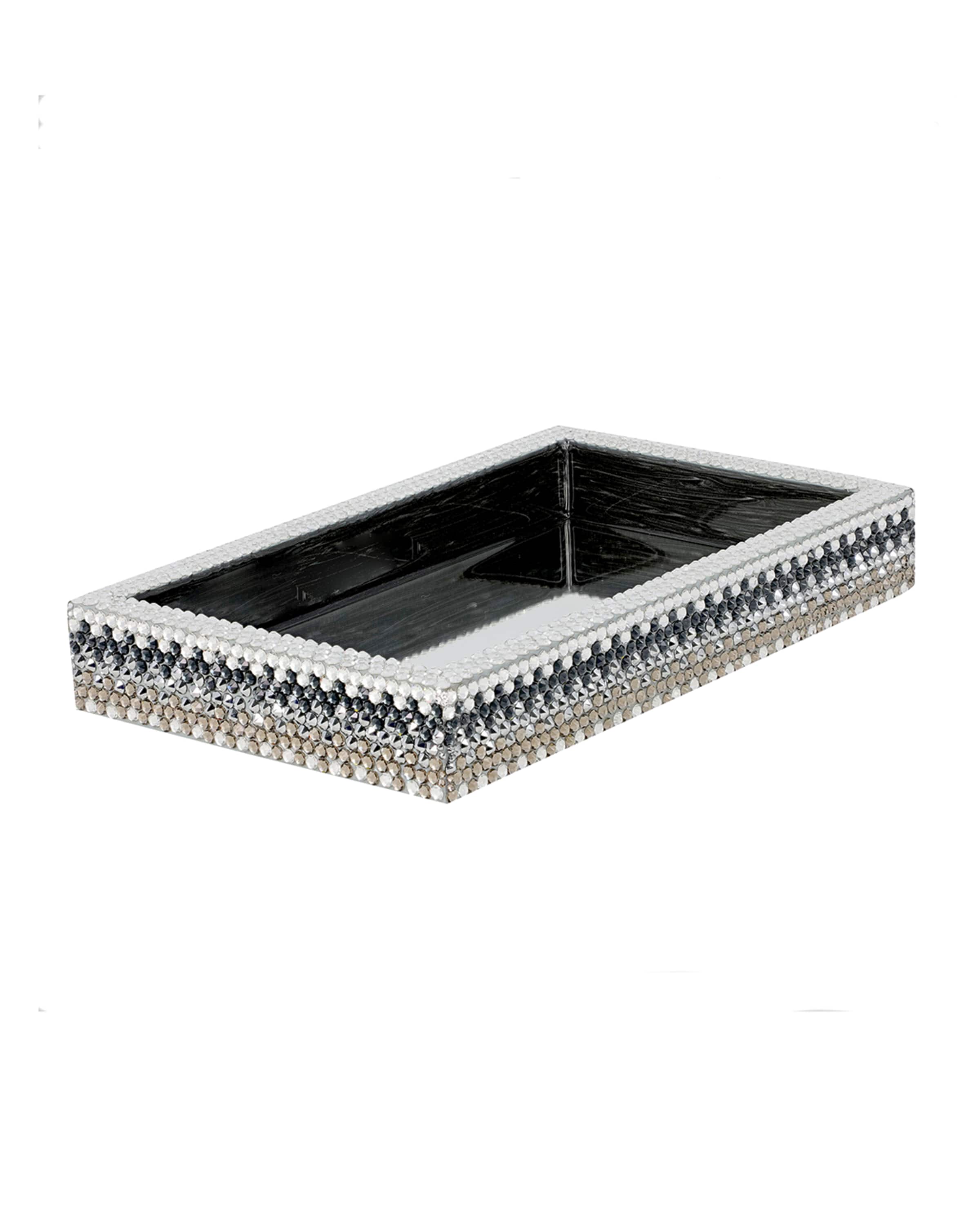 Mike & Ally Biarritz Small Tray with Swarovski Crystals, Silver