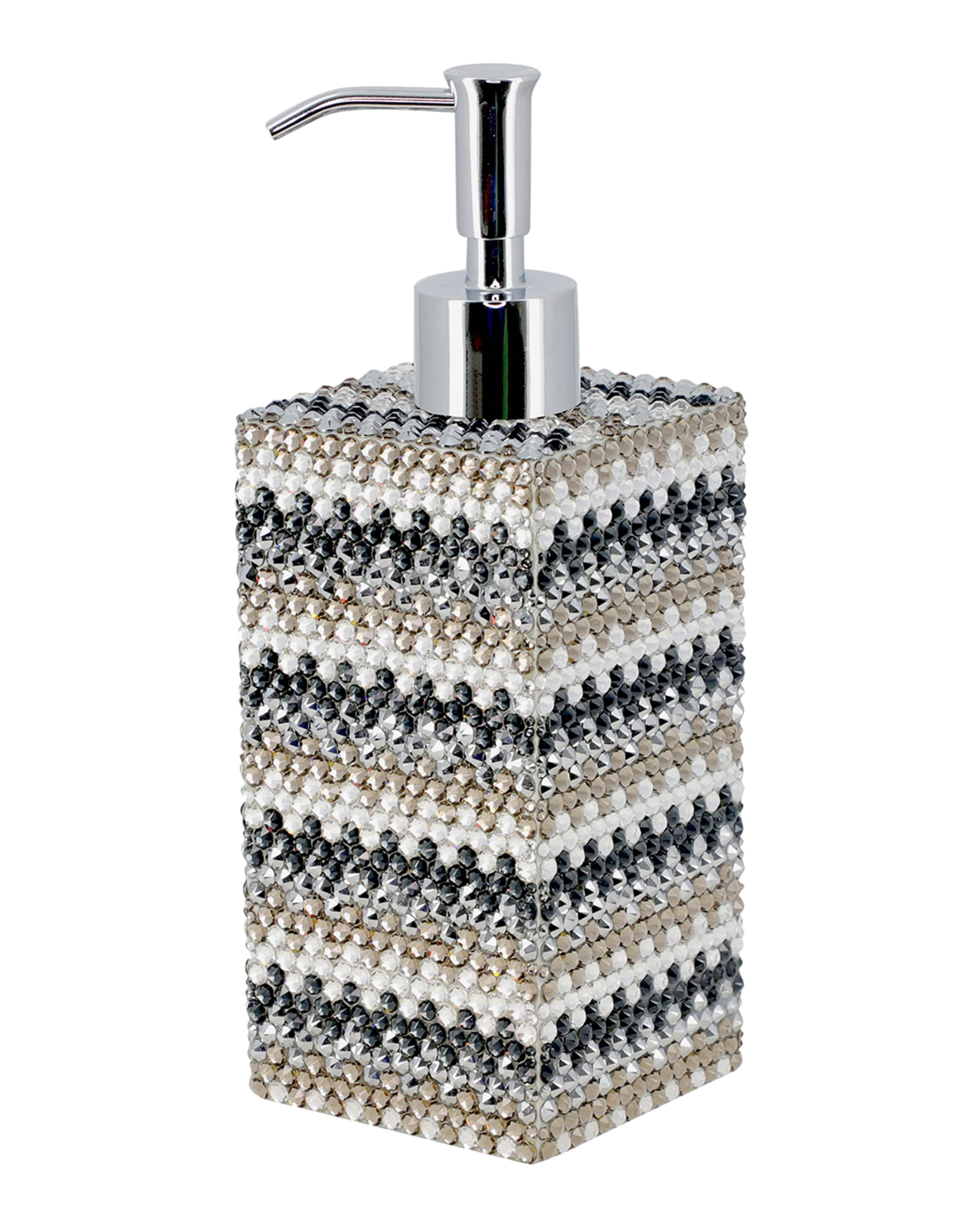 Mike & Ally Biarritz Soap Pump with Swarovski Crystals, Silver
