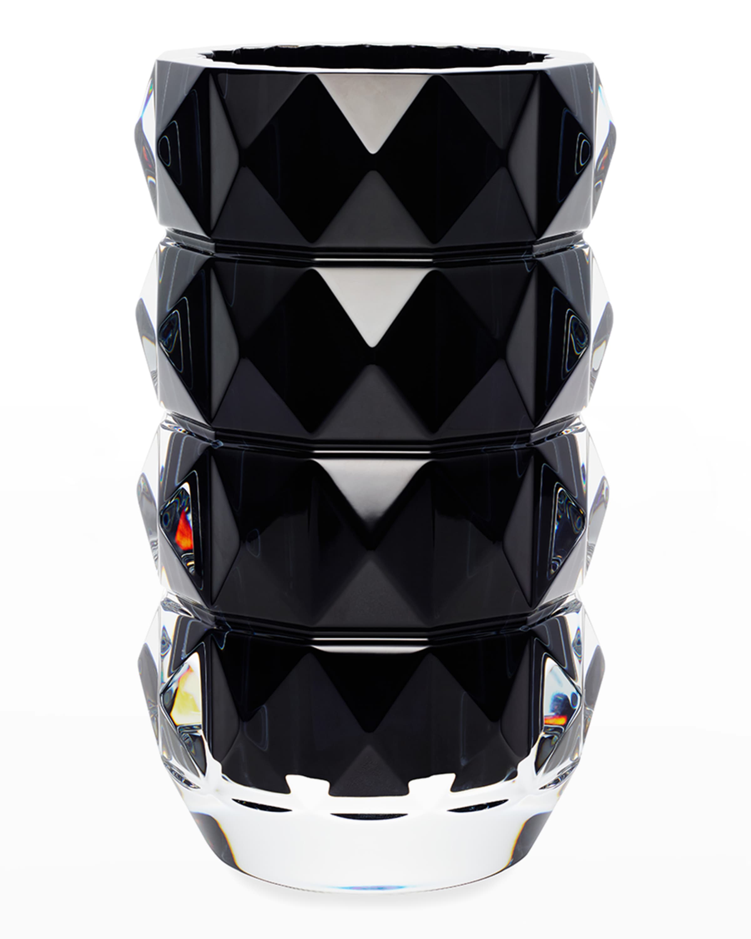 Baccarat Louxor Black Crystal Vase	