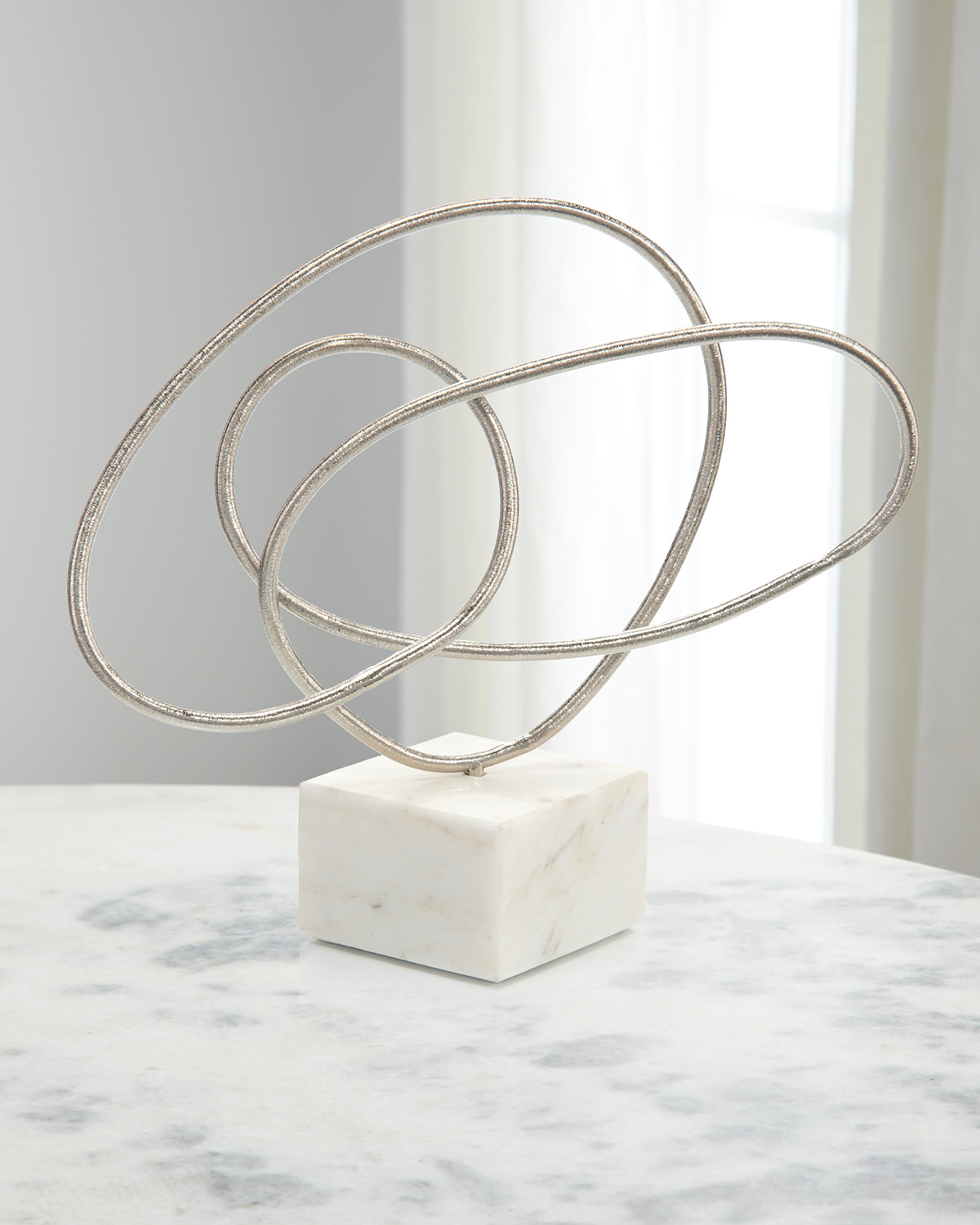 John-Richard Collection "Silver Ribbon Dance I" 12" Sculpture