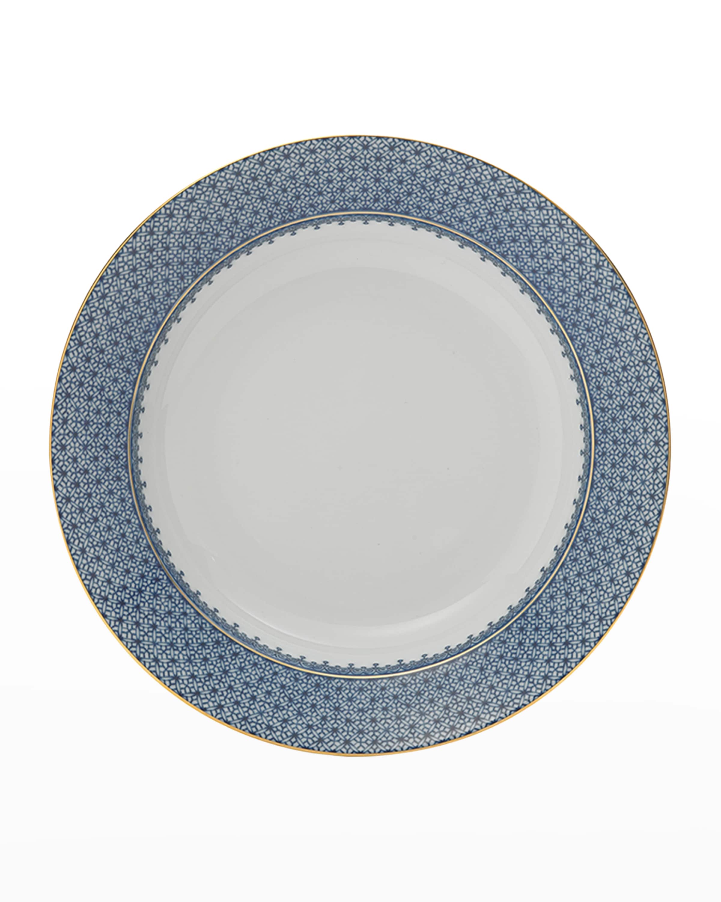 Mottahedeh Blue Lace Rim Soup Bowl