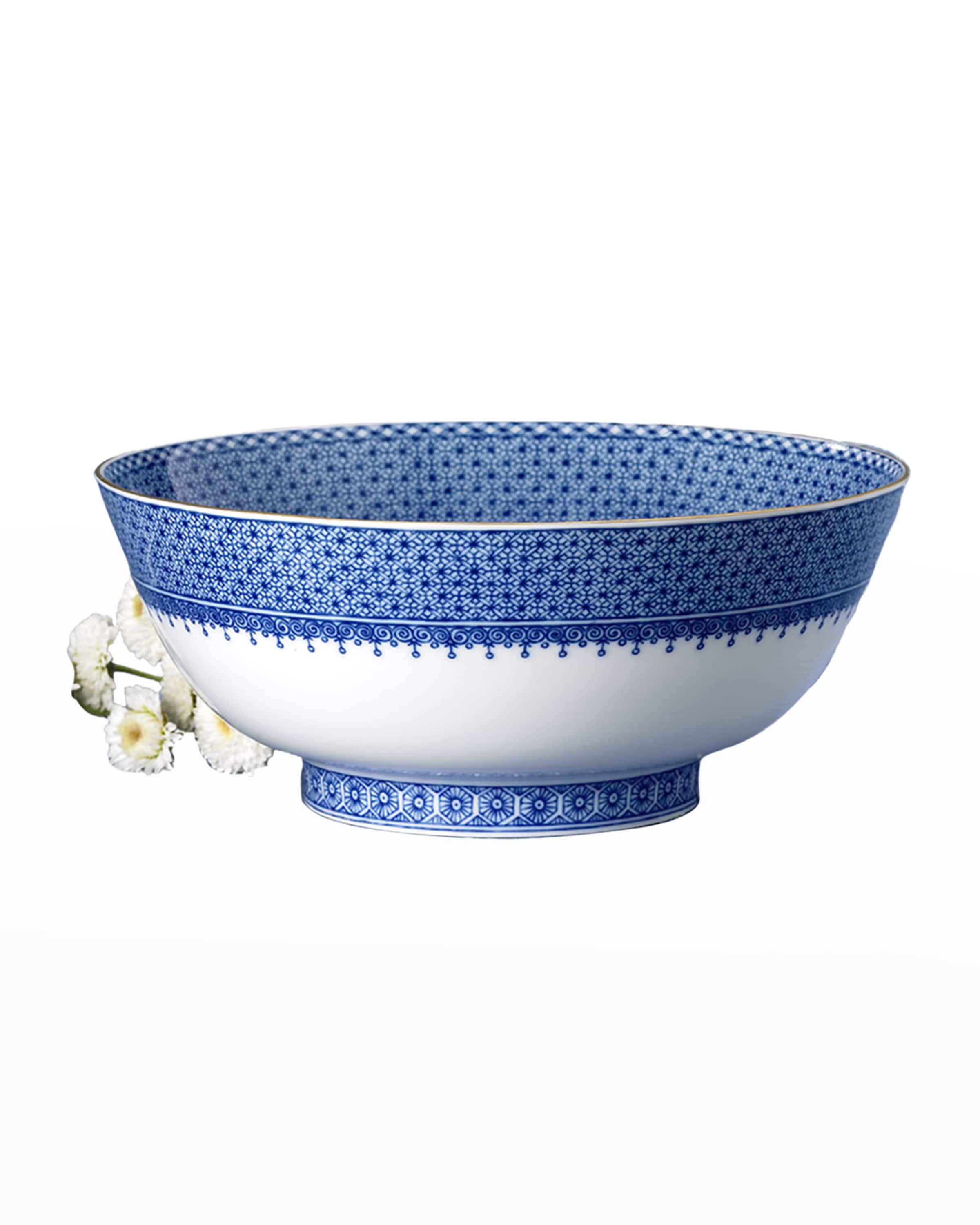 Mottahedeh Blue Lace Serving Bowl