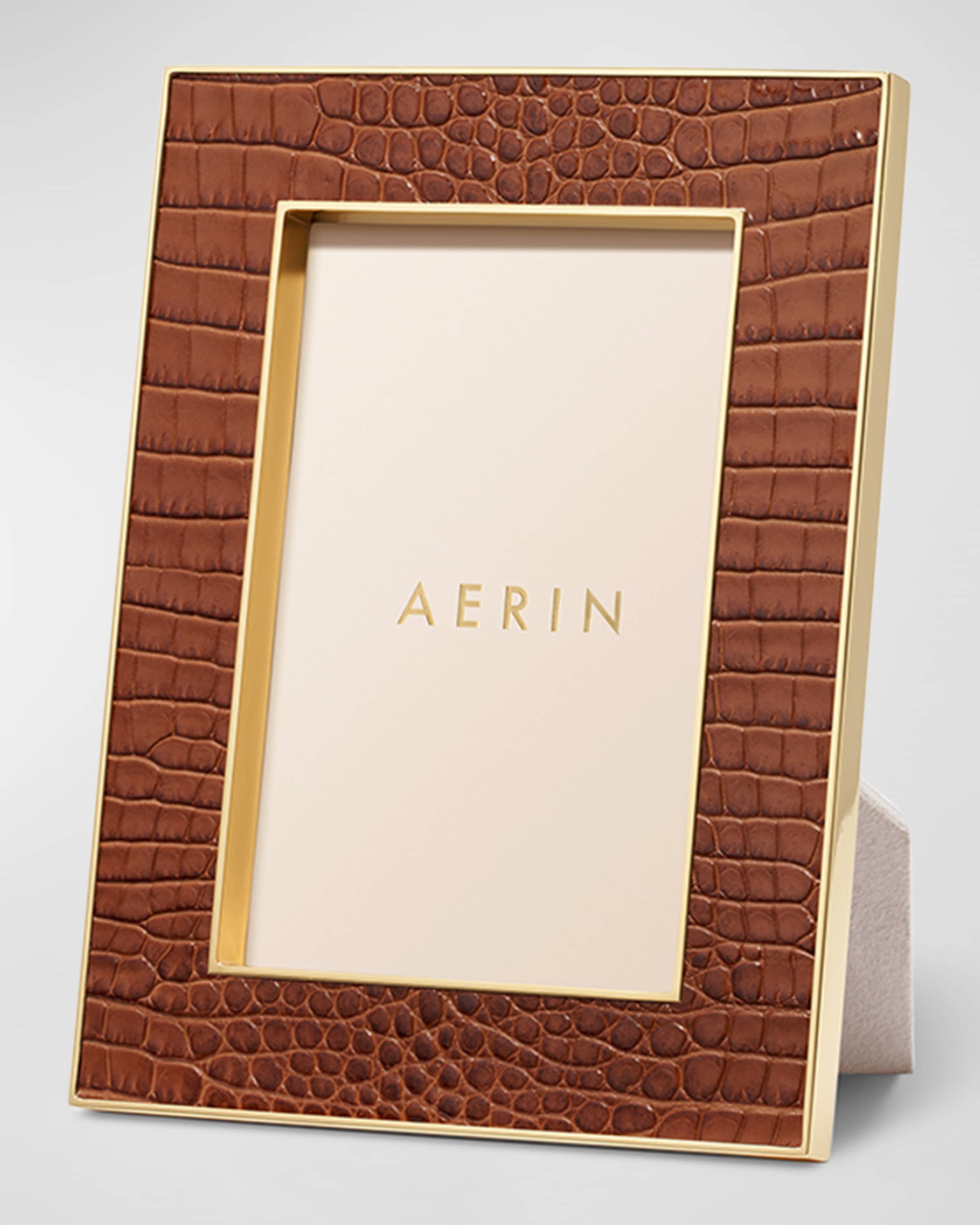 AERIN Classic Croc Leather Frame, 4" x 6"