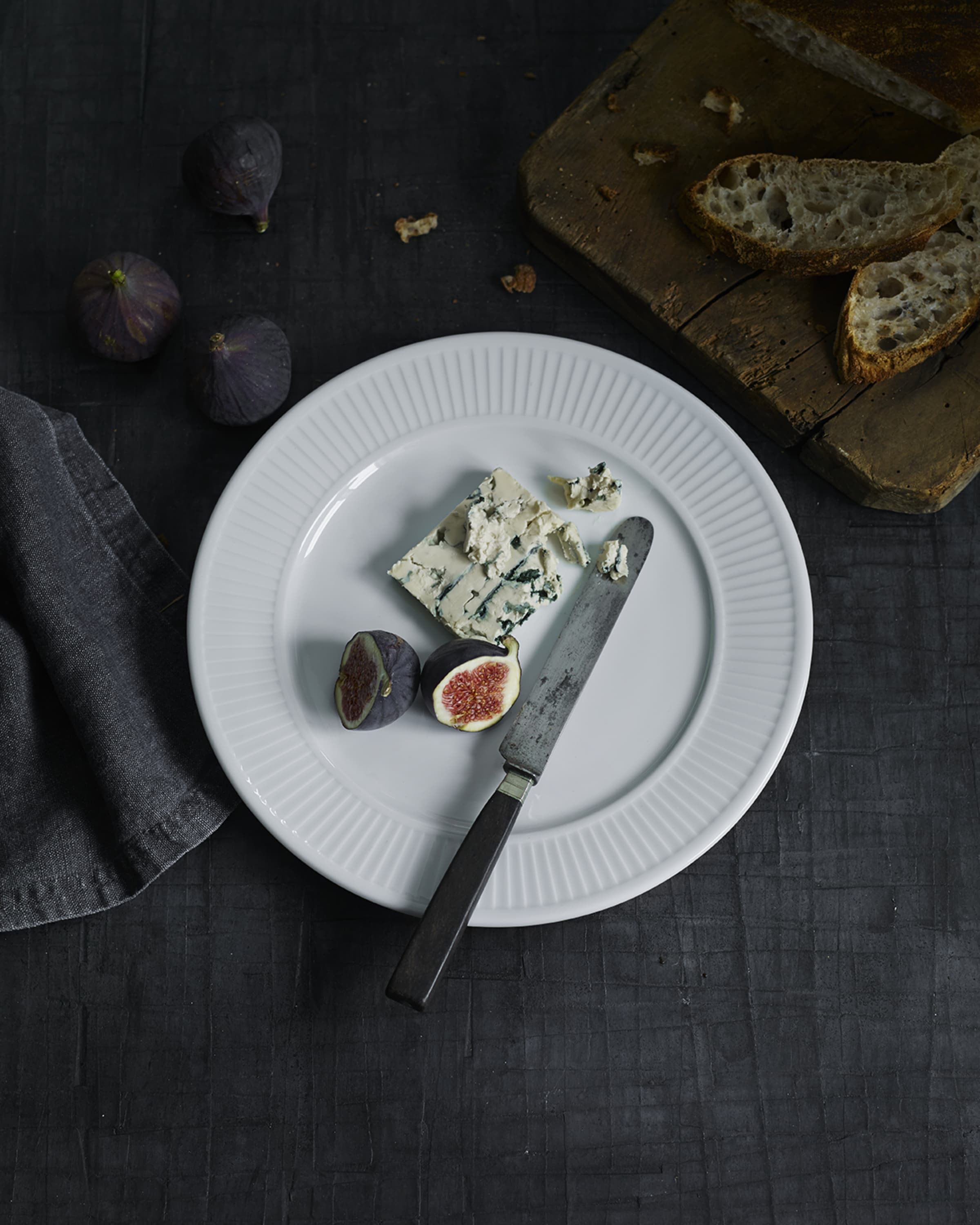 PILLIVUYT Plisse Set Of 4 Salad Plates - 8.5"