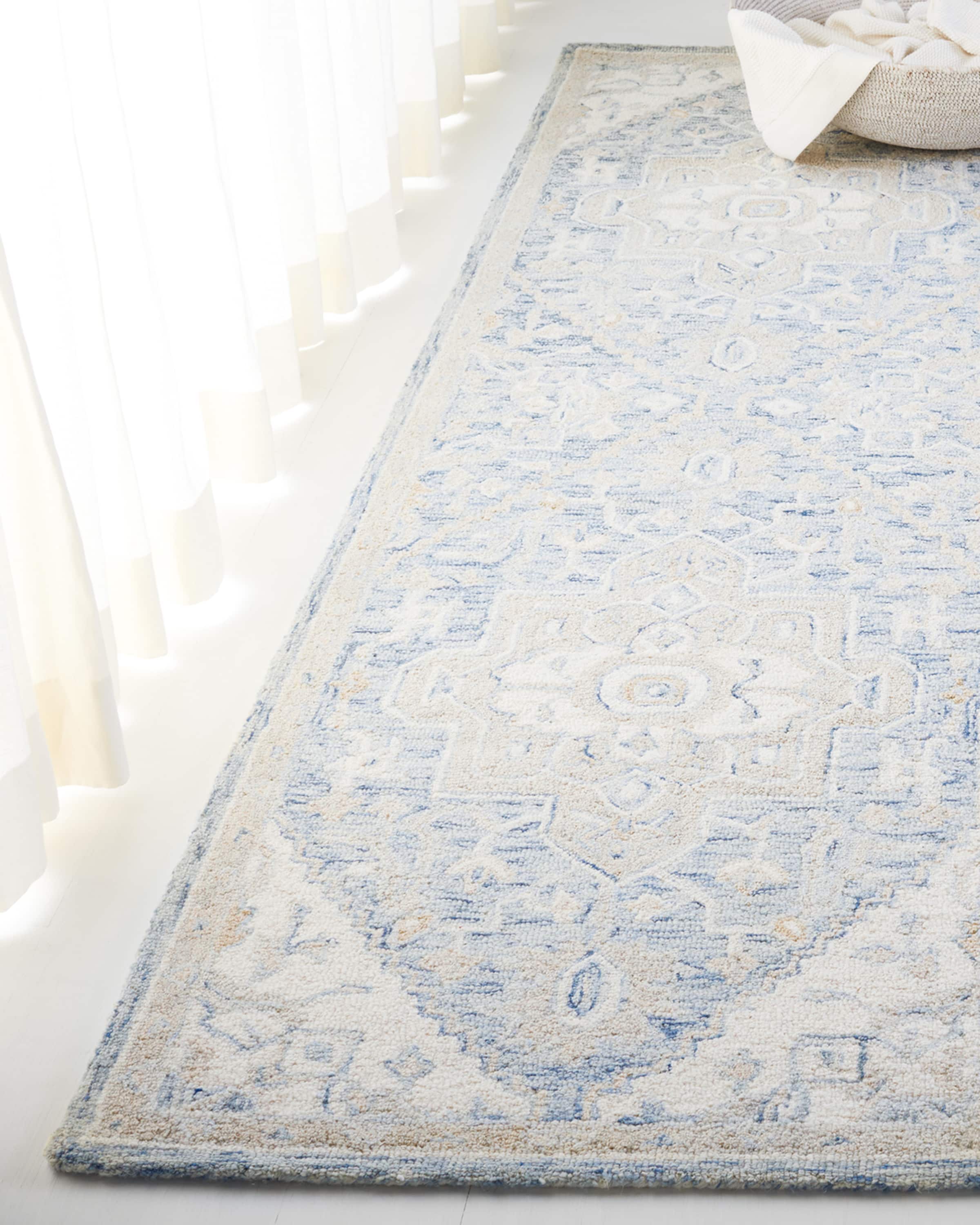 Lauren Ralph Lauren Percy Blue Hand-Woven Rug, 2' x 8'