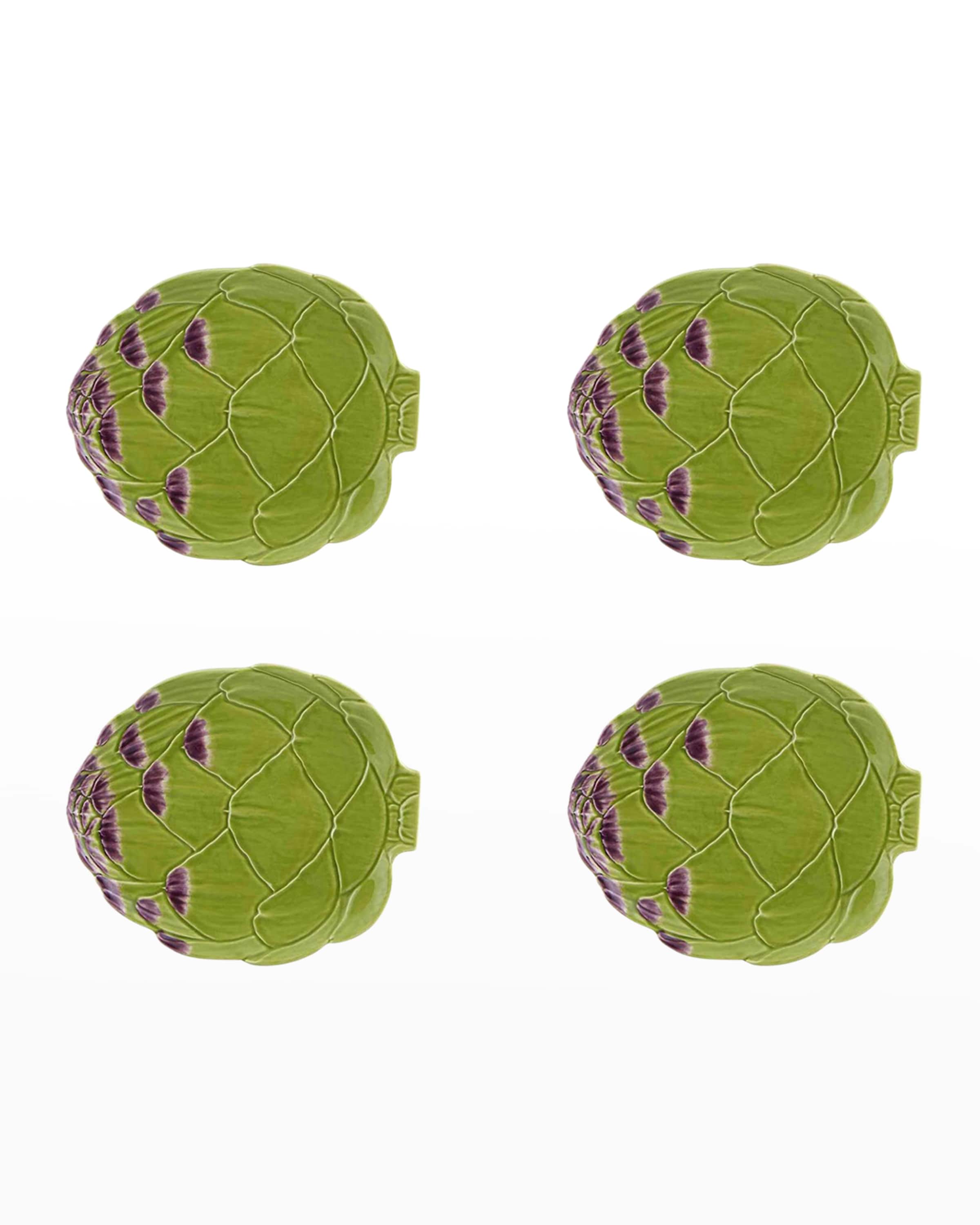 Bordallo Pinheiro Artichoke Fruit Plate, Set of 4