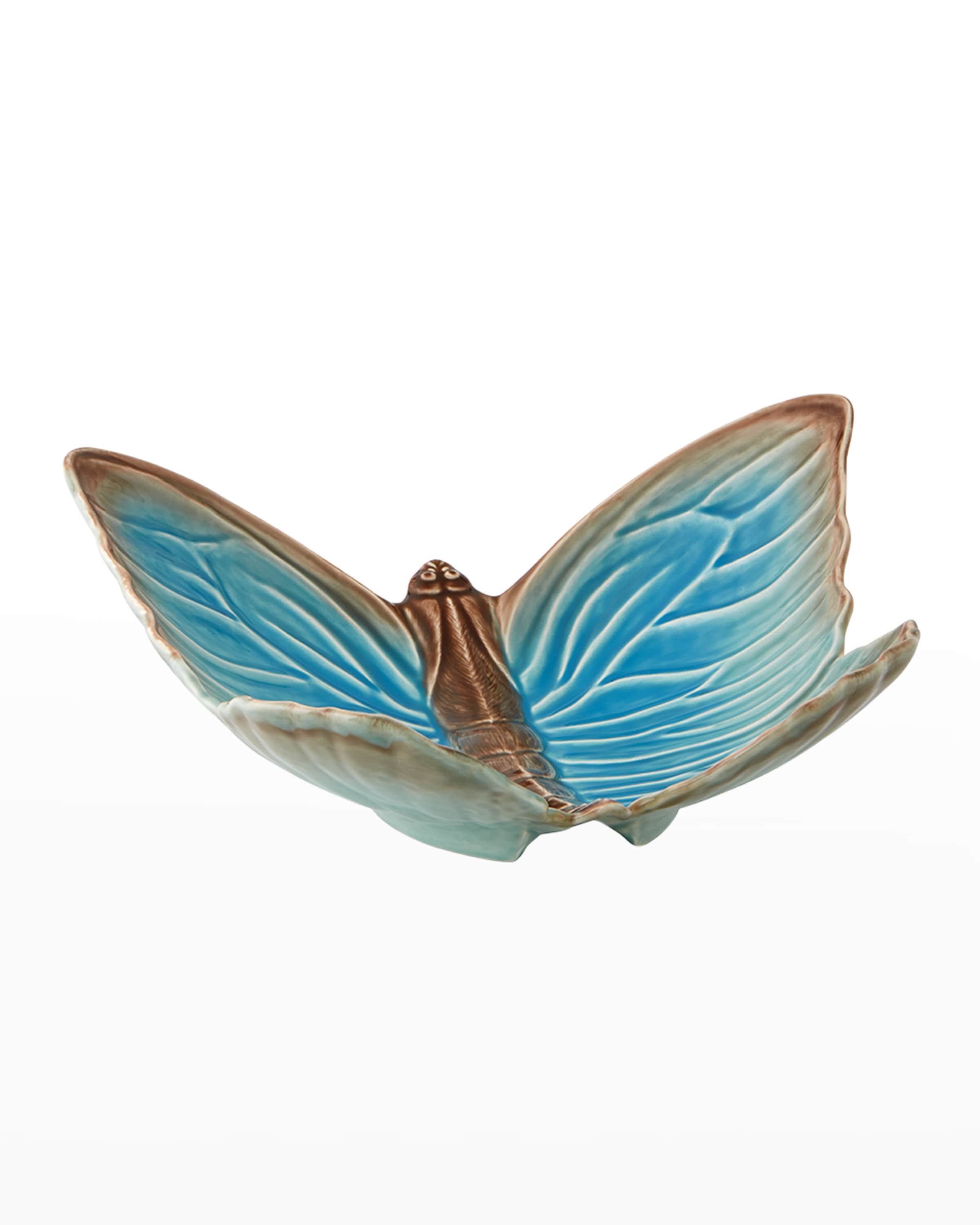 Bordallo Pinheiro "Cloudy Butterflies" Fruit Bowl by Claudia Schiffer, 16"