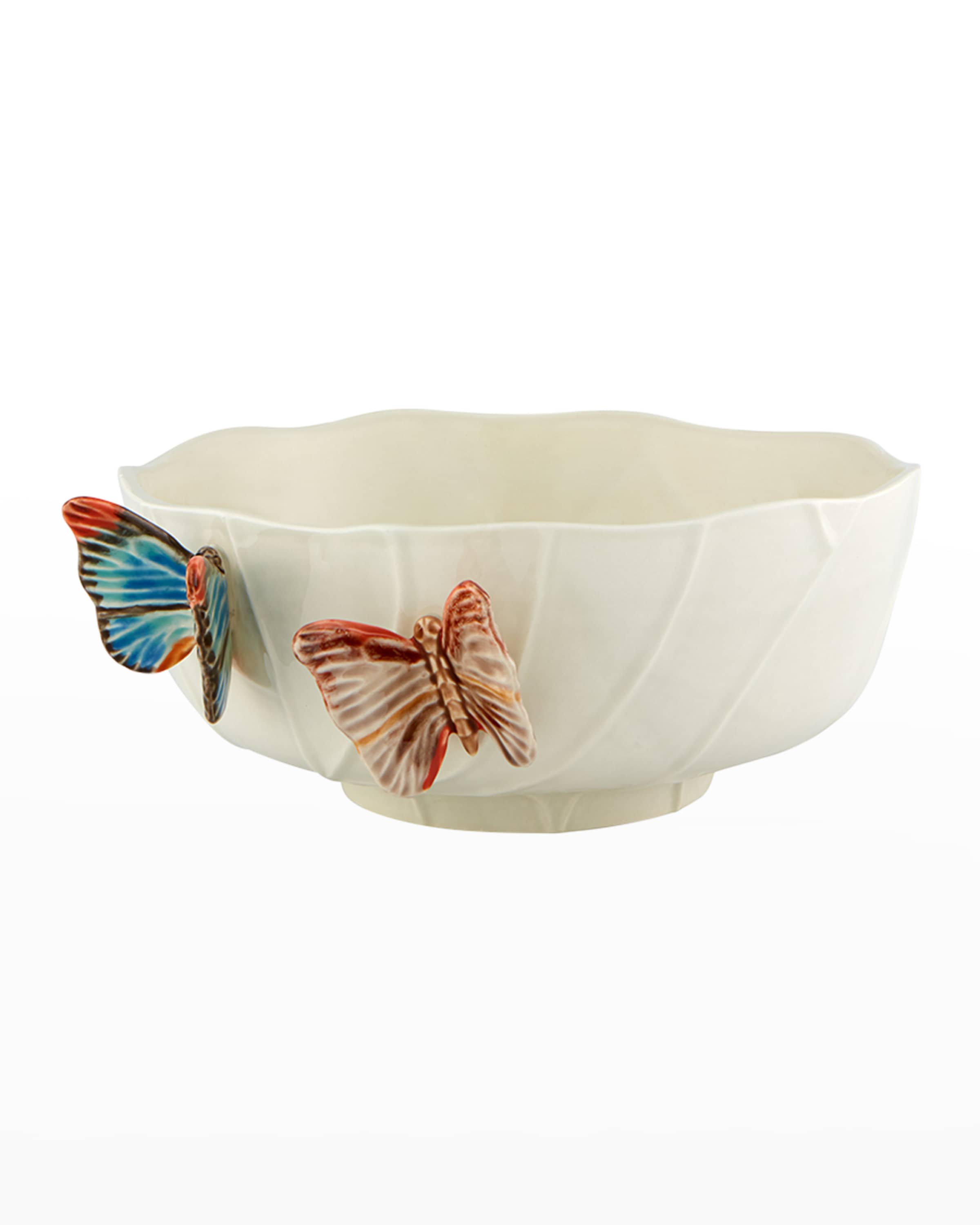 Bordallo Pinheiro "Cloudy Butterflies" Salad Bowl by Claudia Schiffer, 135 oz.