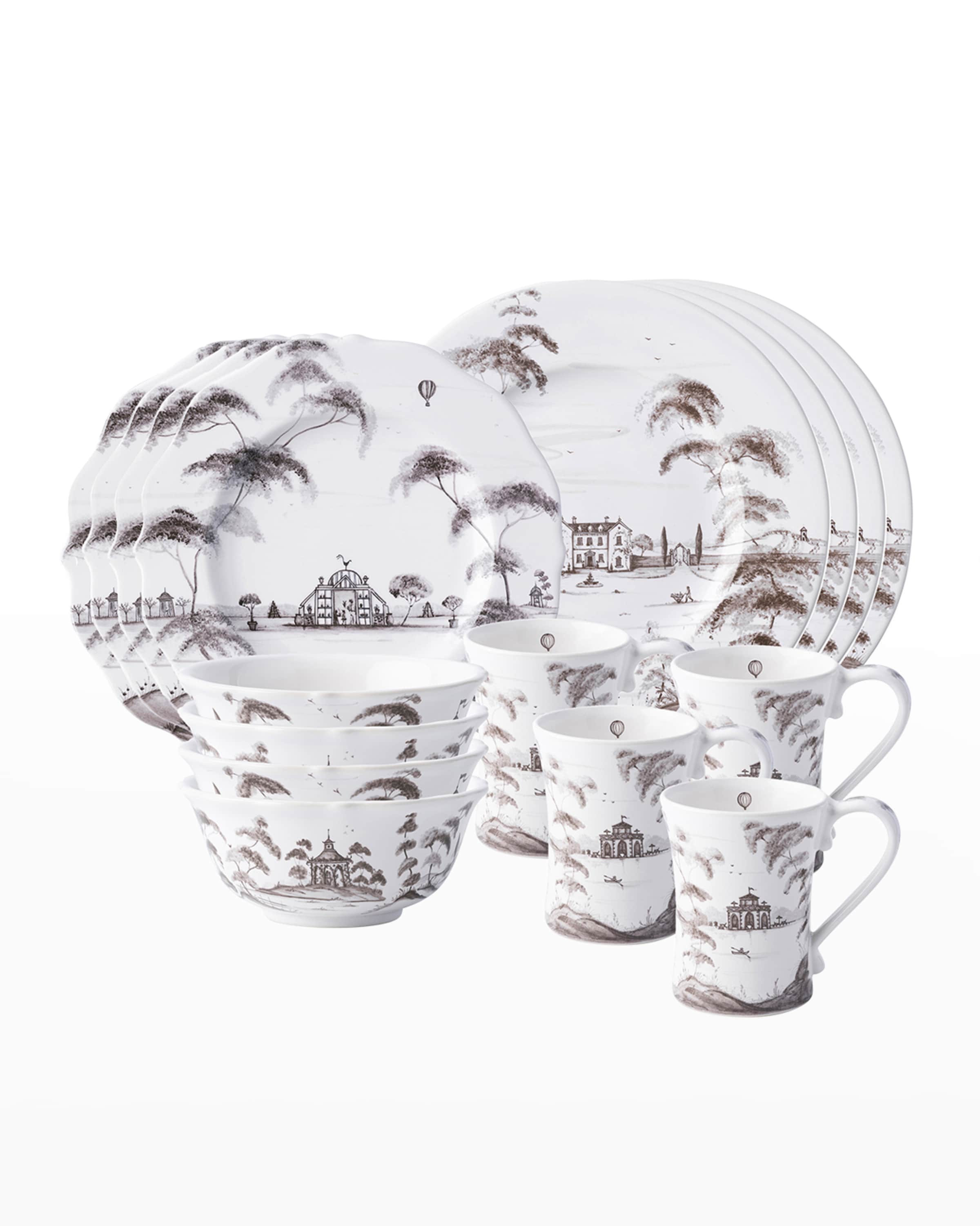 Juliska Country Estate 16pc Place Setting - Flint Grey