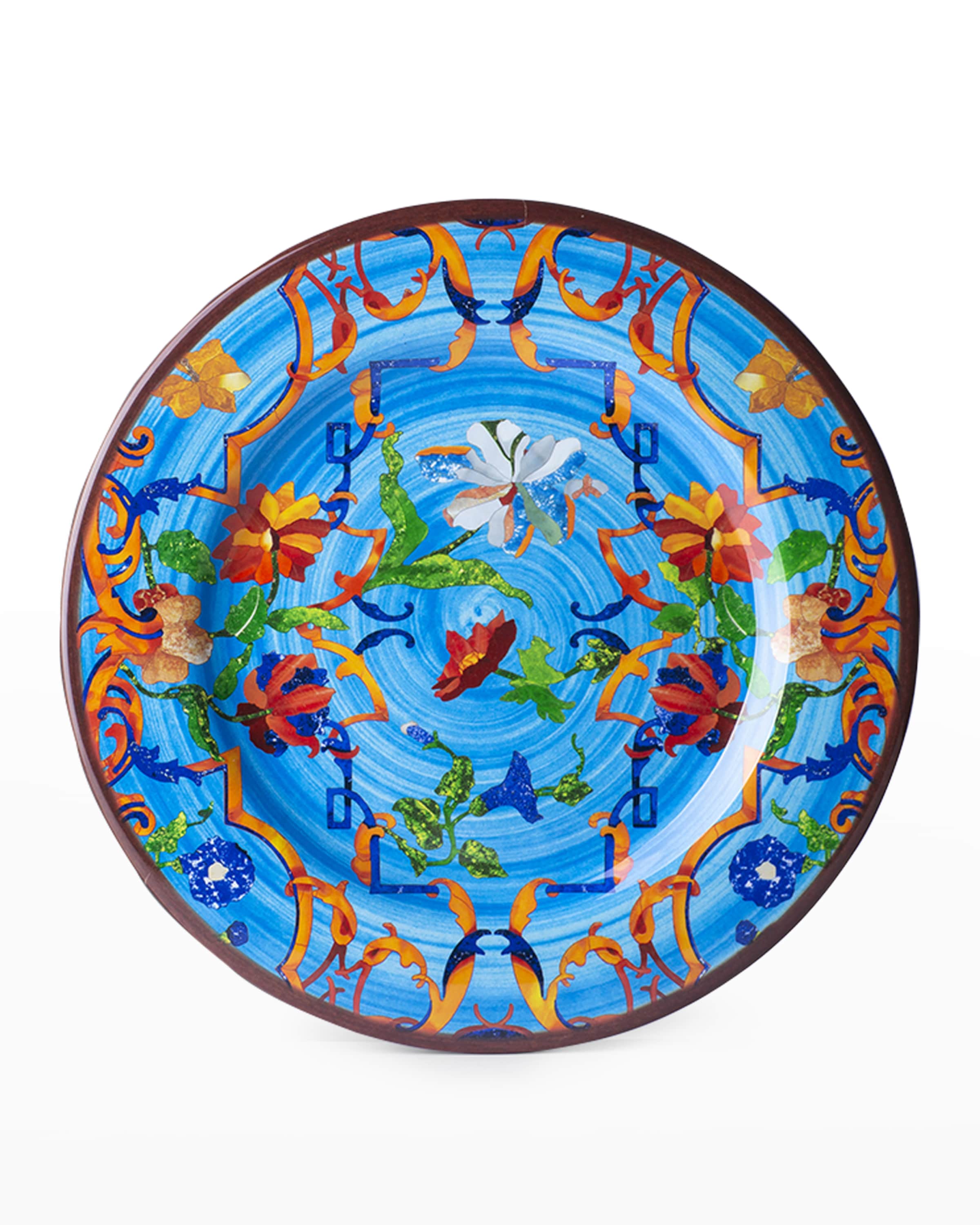 Mario Luca Giusti Pancale Turquoise Dinner Plate