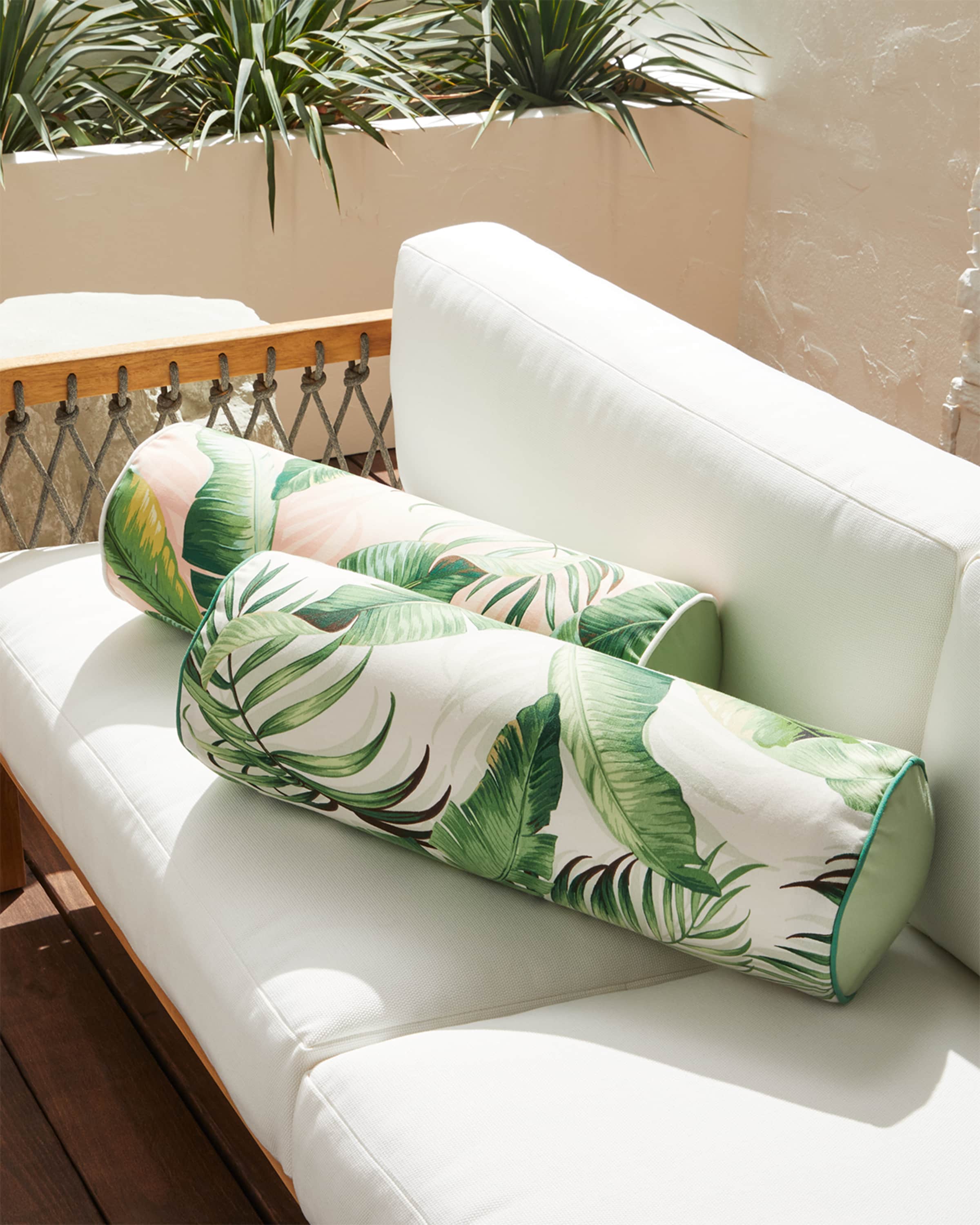 Eastern Accents Abaca Banana Leaf Bolster Pillow