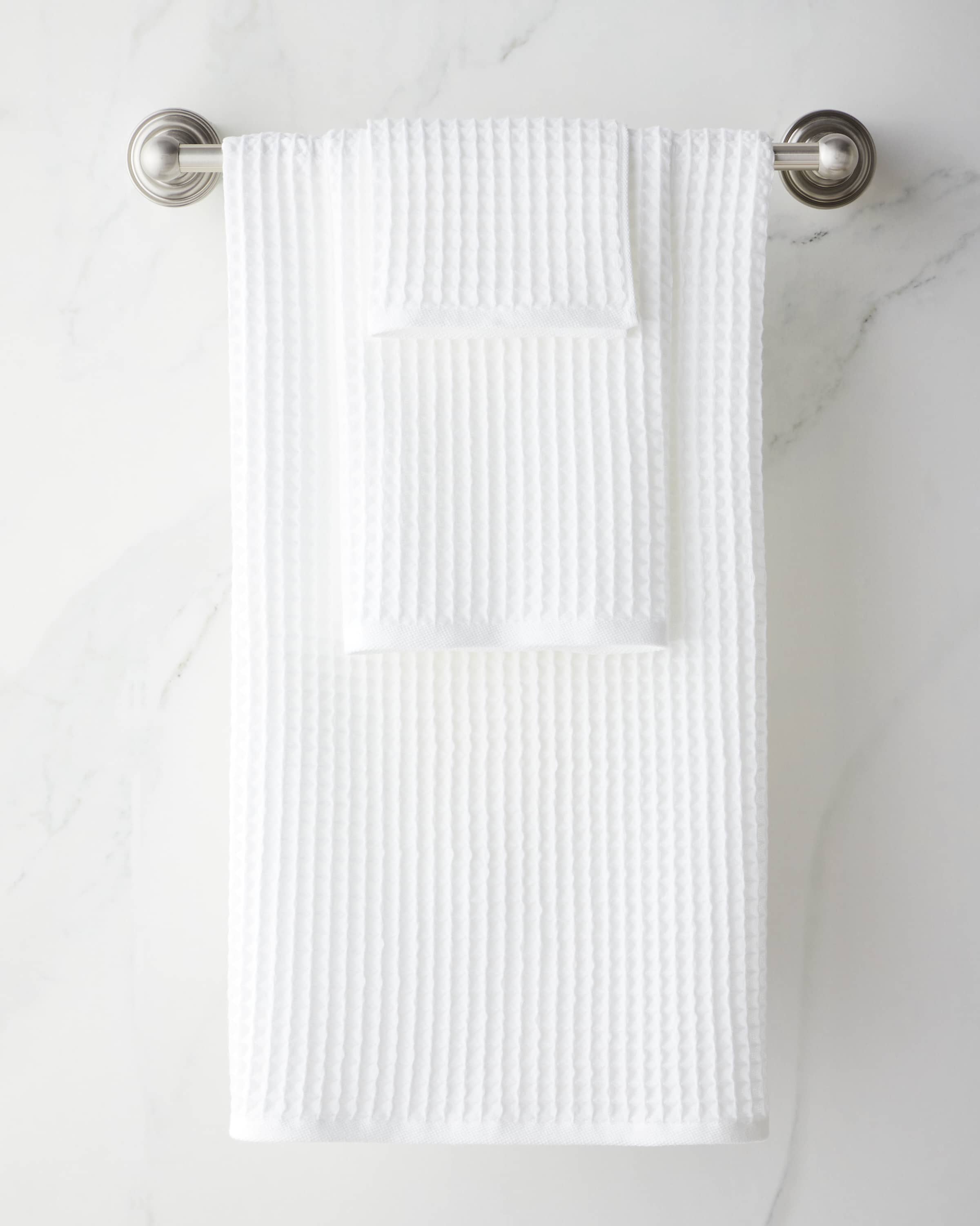 Uchino Air Waffle Washcloth - White