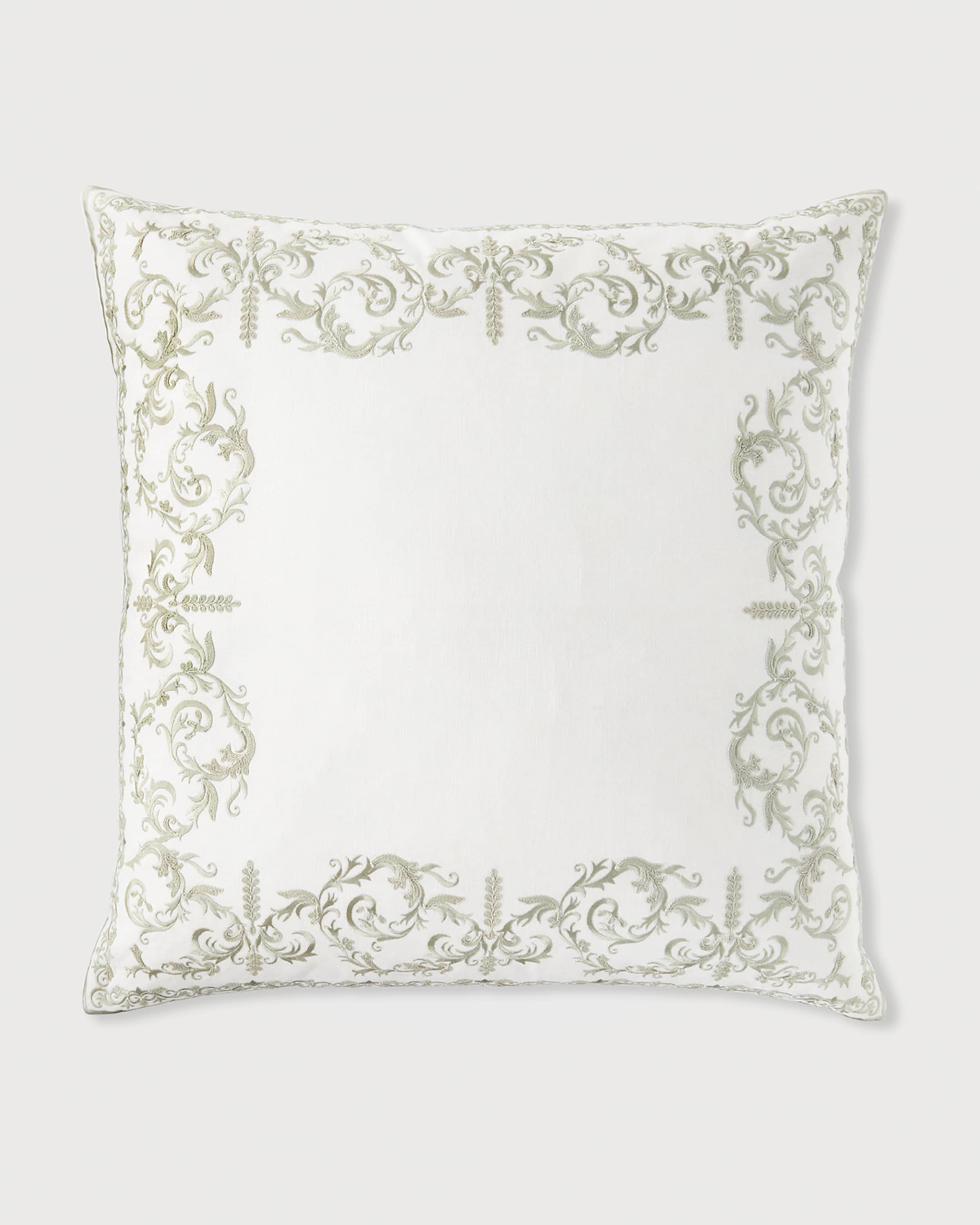 Callisto Home Carducci Scroll Border Euro Sham, 26"Sq.