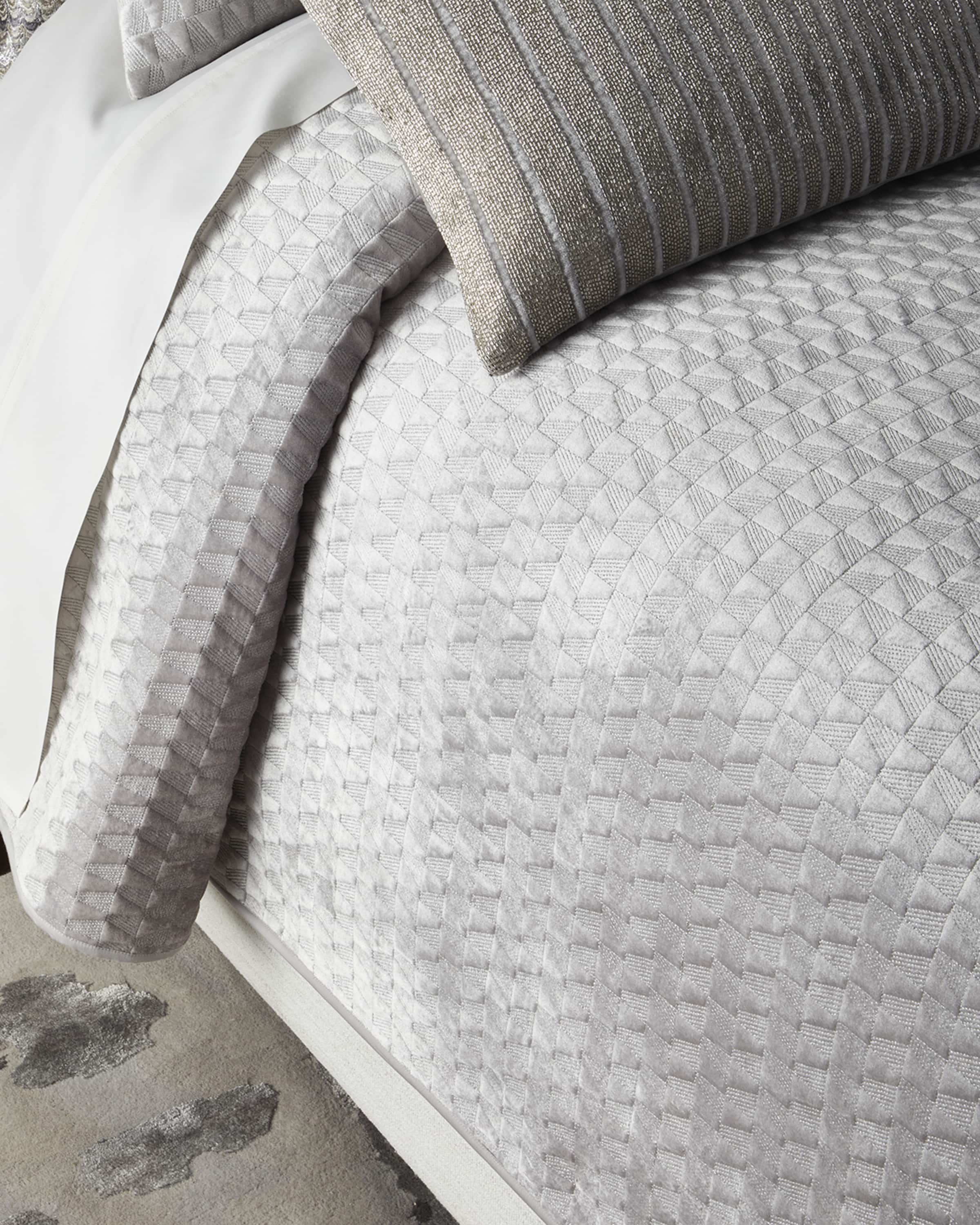 Callisto Home Marconi Geometric Velvet Quilt, King