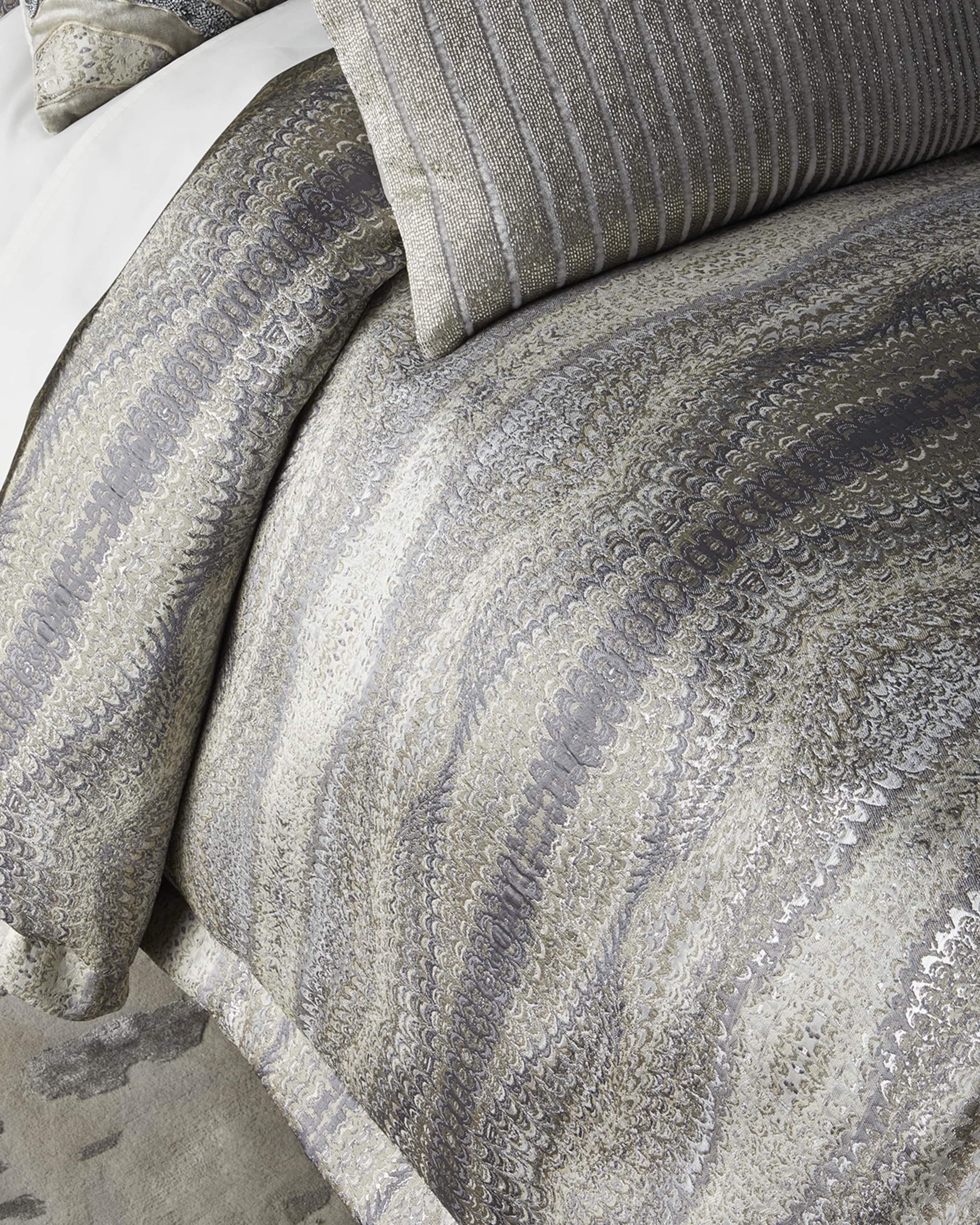 Callisto Home Avenida Silver Abstract Duvet, Queen