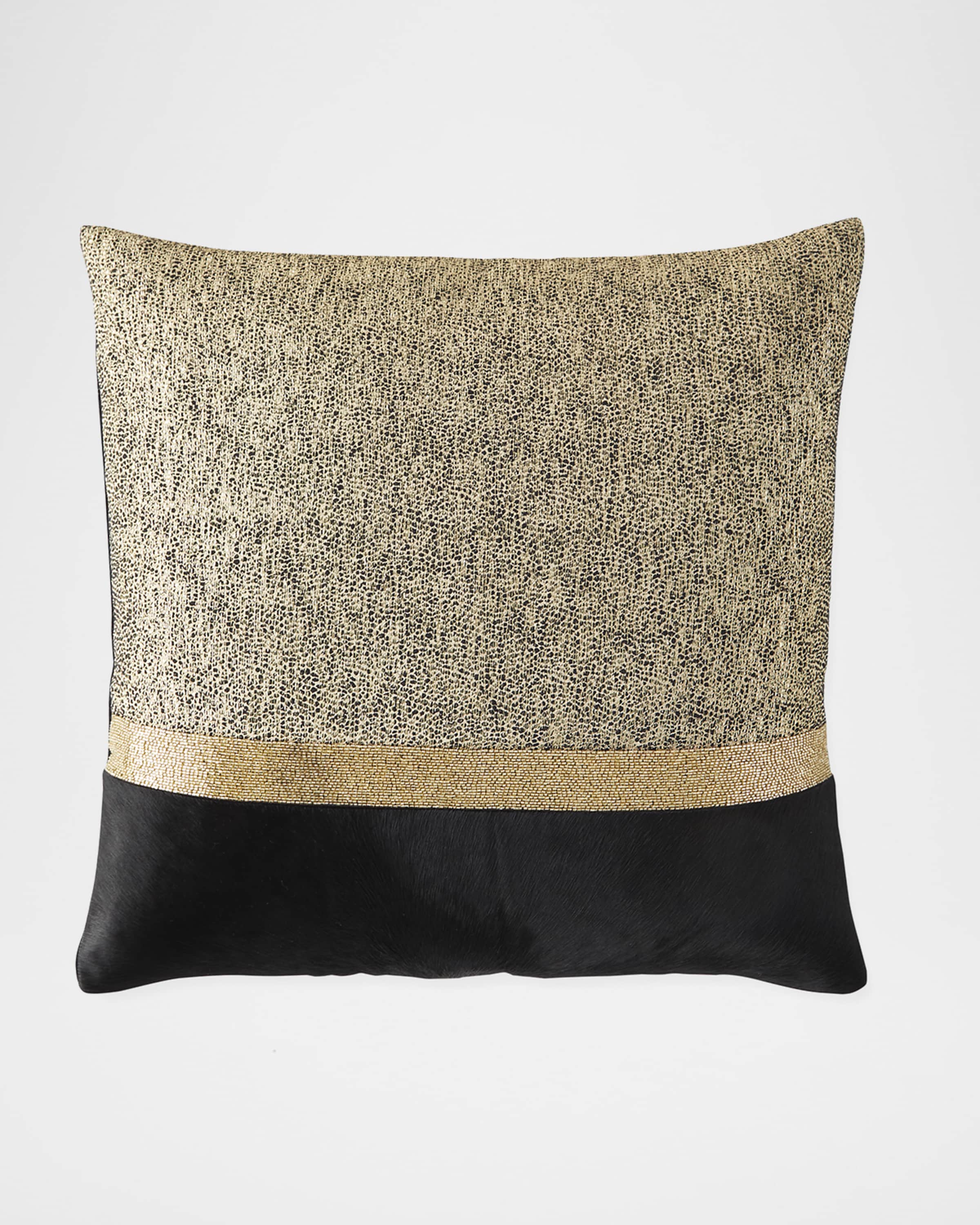 Callisto Home Beaded Decorative Pillow, 22"Sq.
