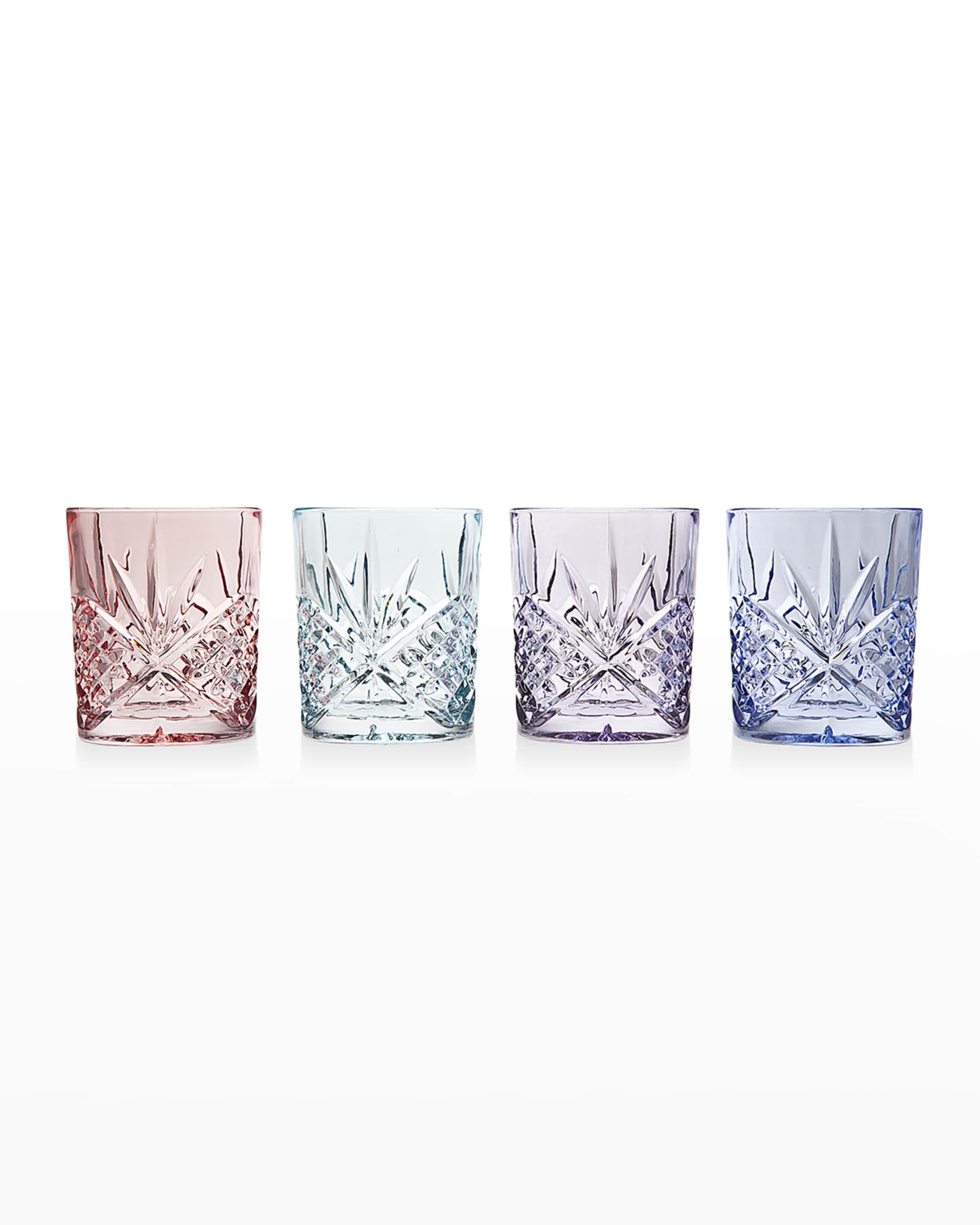 Godinger Dublin Blush Double Old Fashion Glasses, Set of 4
