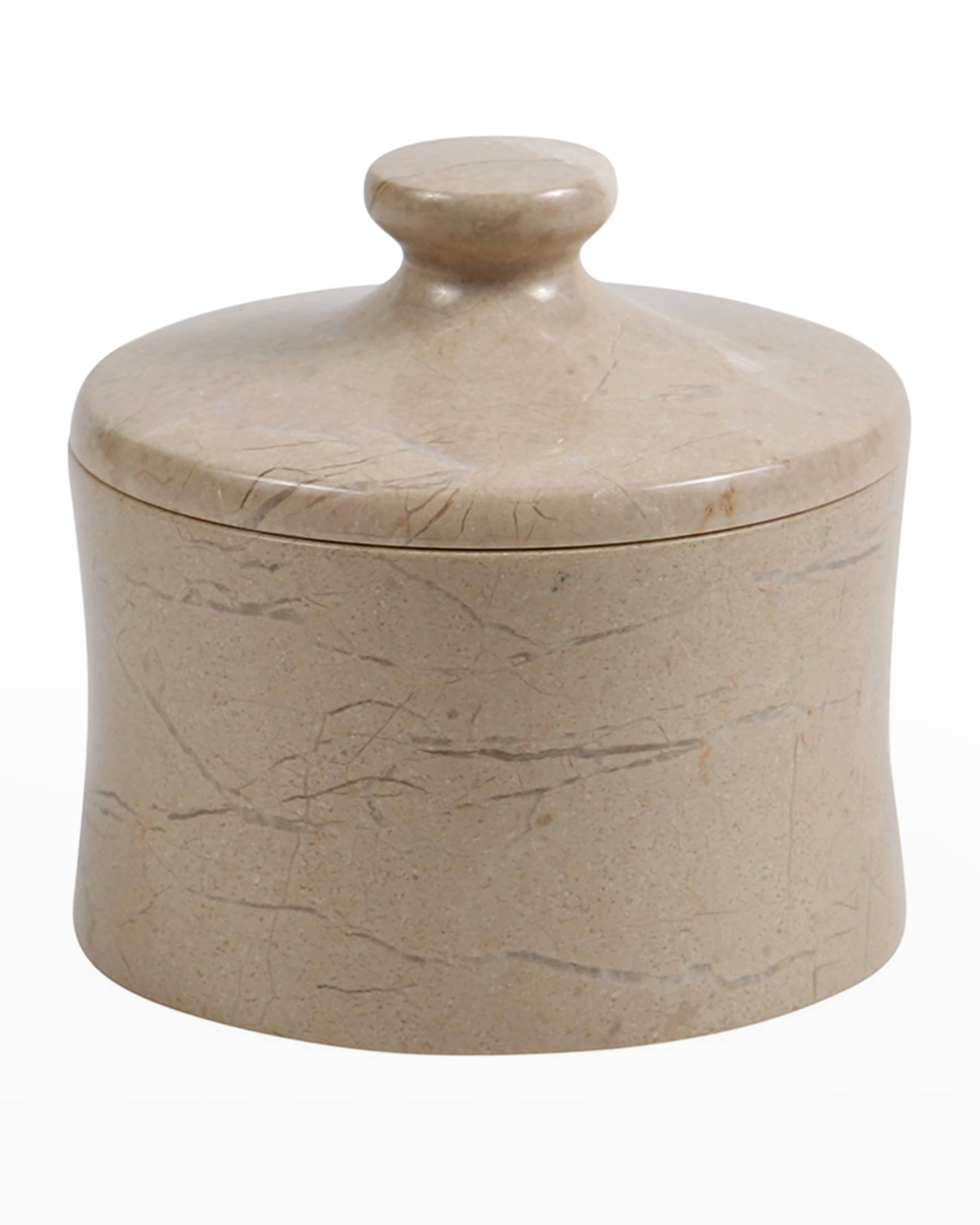 Marble Crafter Myrtus Verona Beige Marble Canister