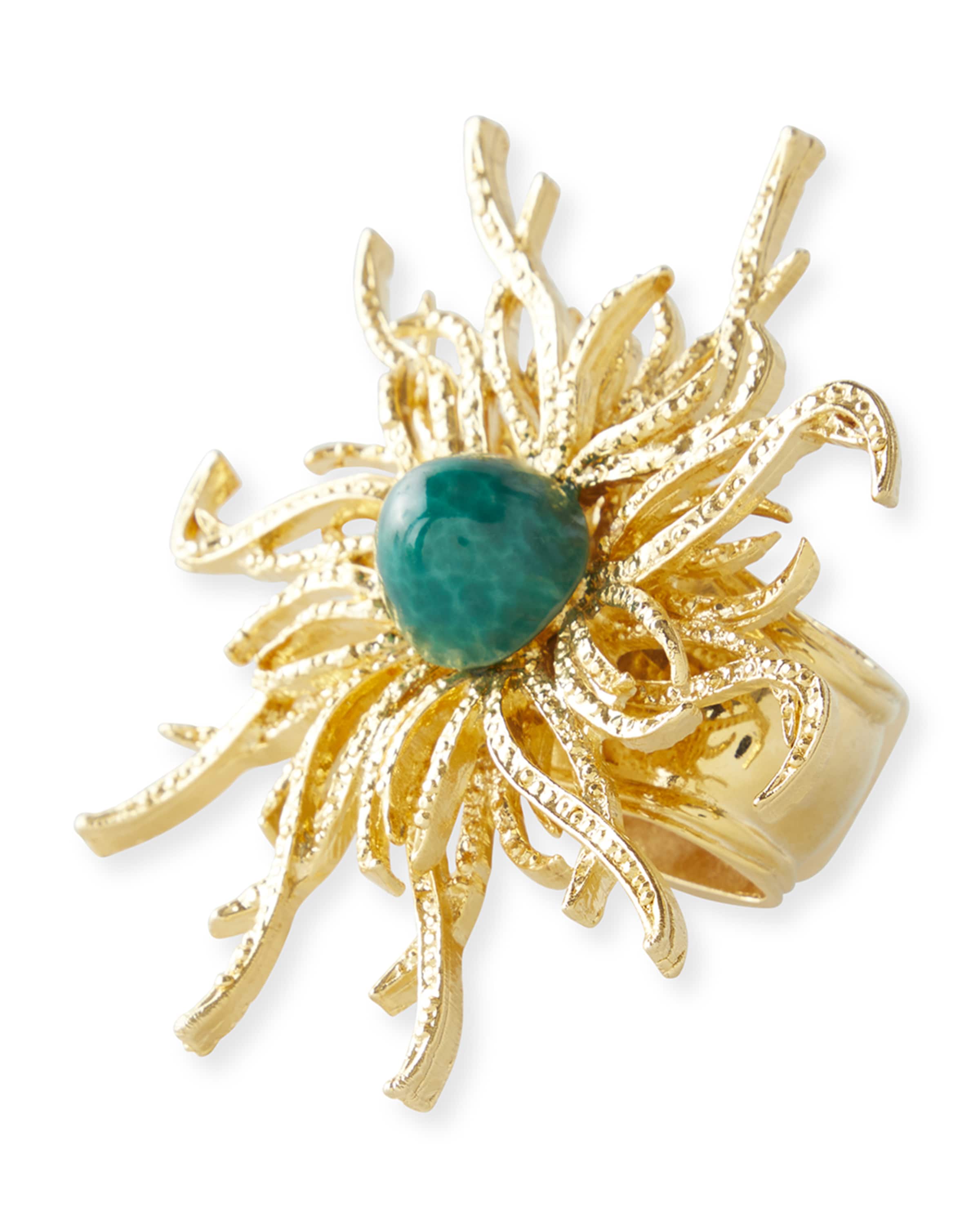 Nomi K Fire Spider Napkin Rings, Set of 4
