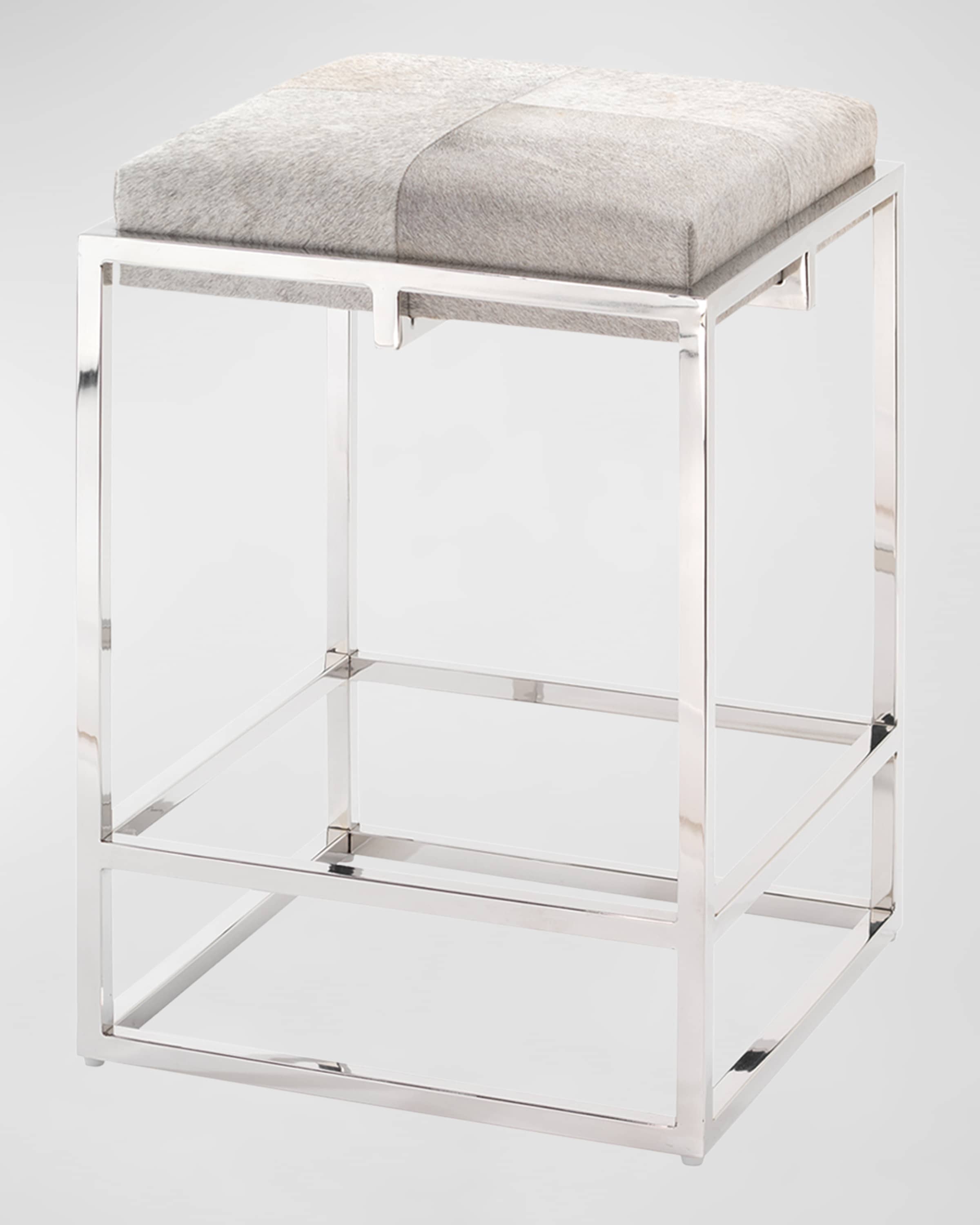 Jamie Young Shelby Hairhide Counter Stool 27"