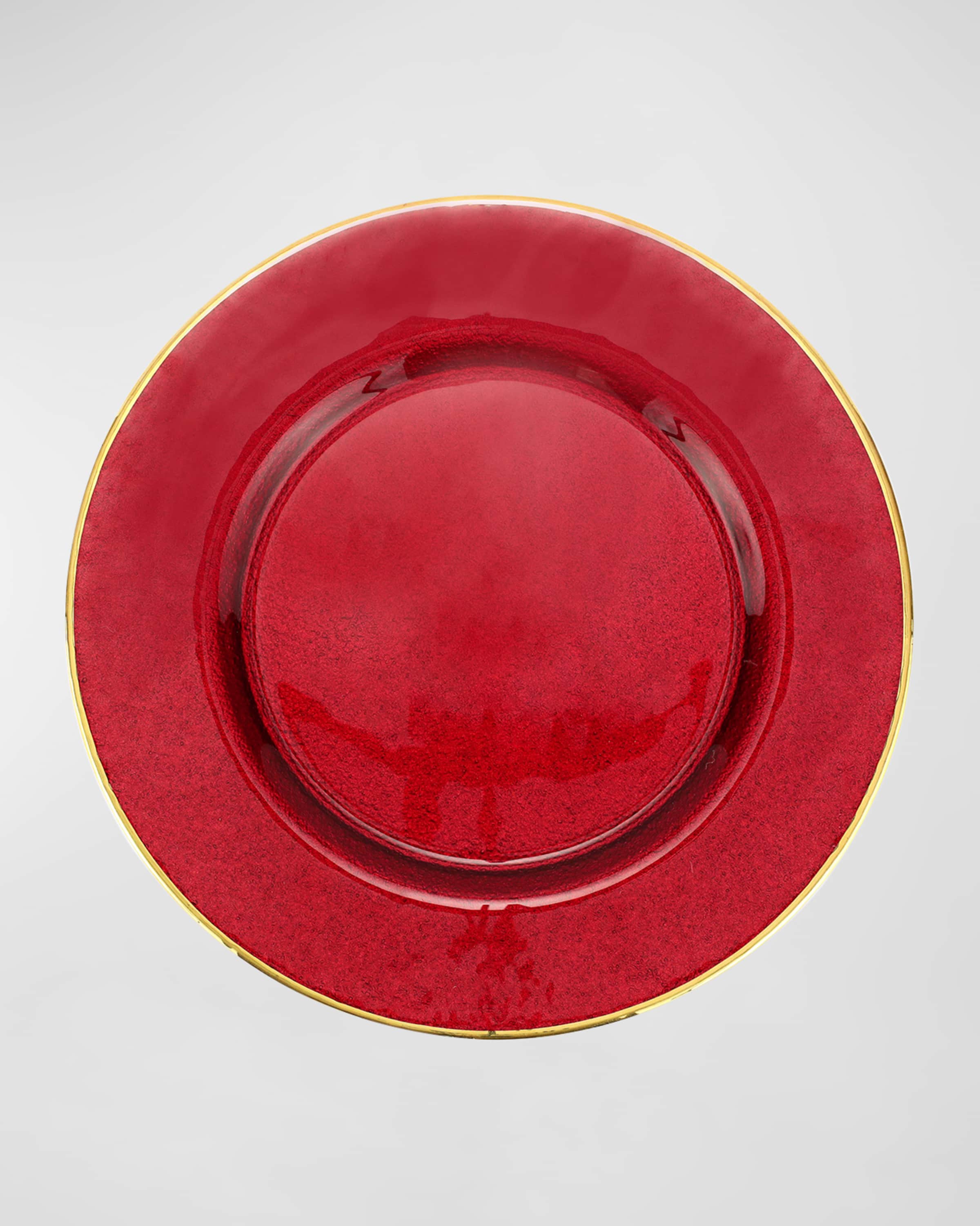 Vietri Metallic Glass Dinner Plate