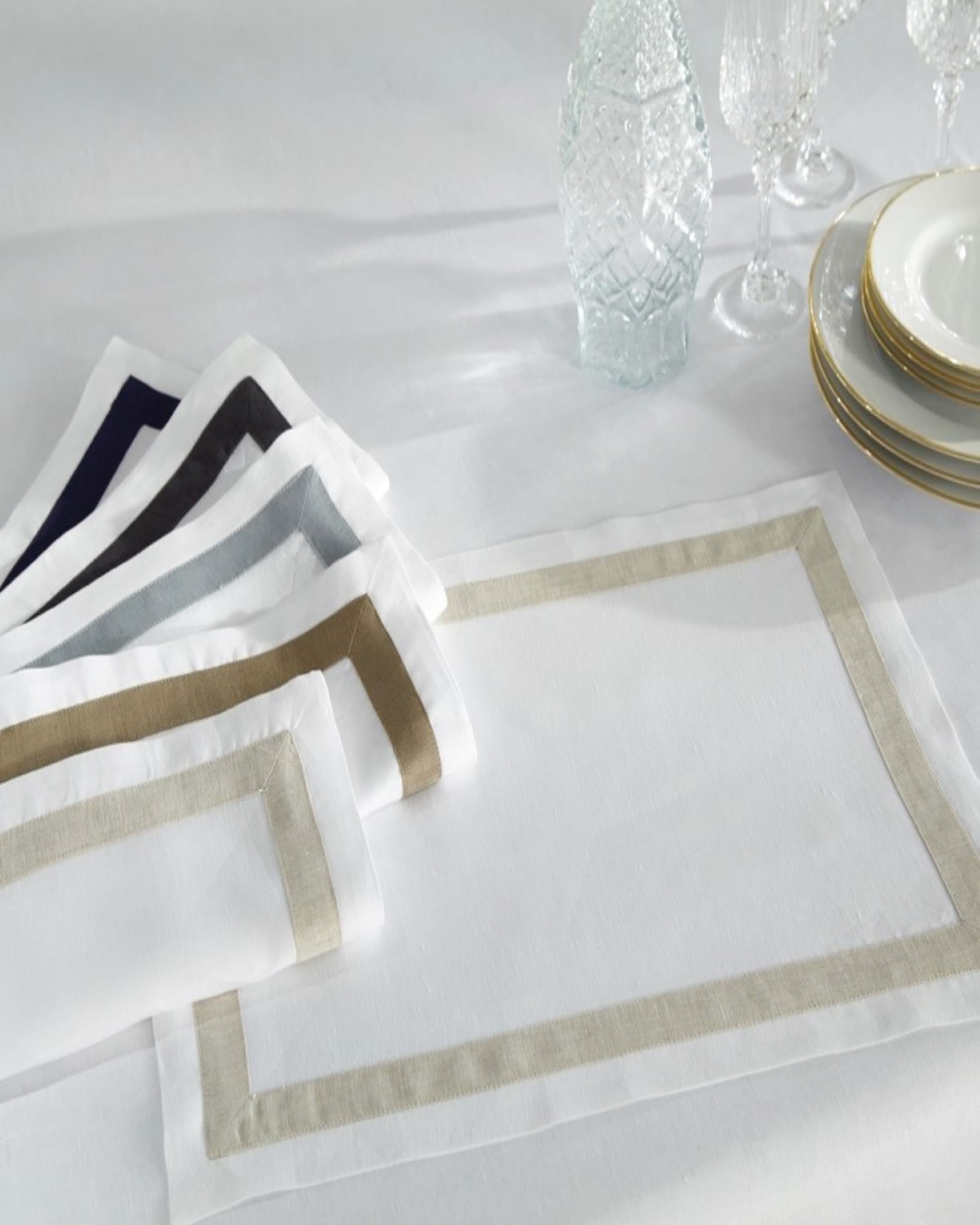 Home Treasures Fino Linen Placemats, Set of 6