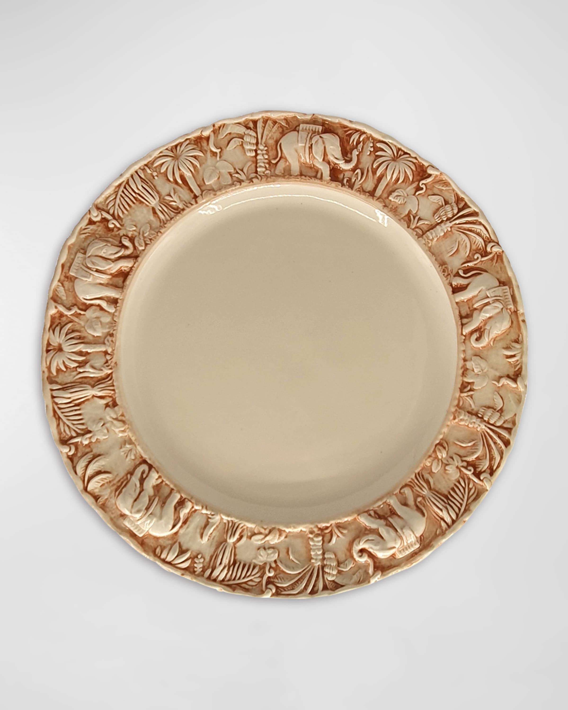 Les Ottomans La Menagerie Ottomane Handpainted Salad Plate - Pink, Set of 4