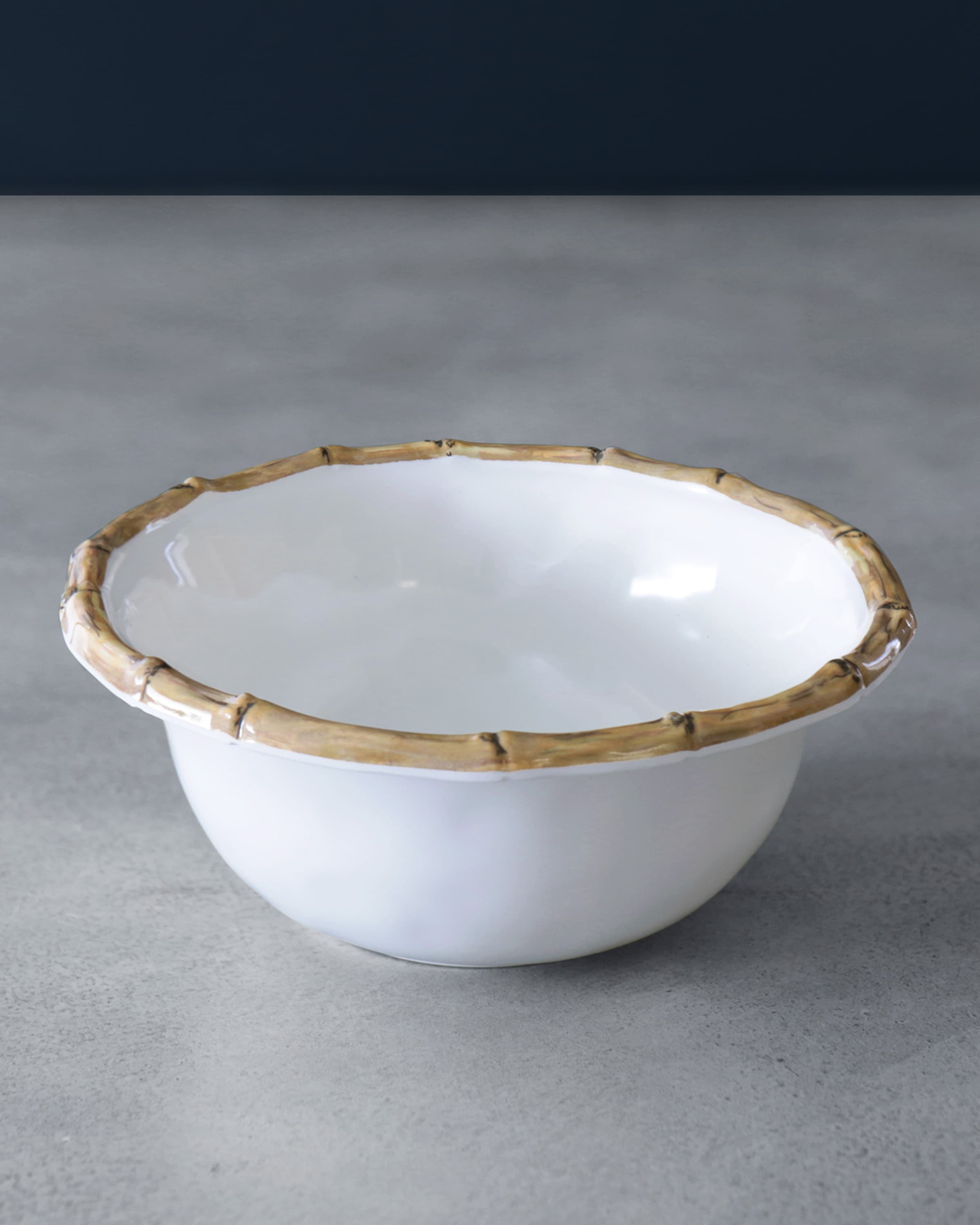 Beatriz Ball VIDA Bamboo 7.5" Cereal Bowls, Set of 4 (White and Natural)