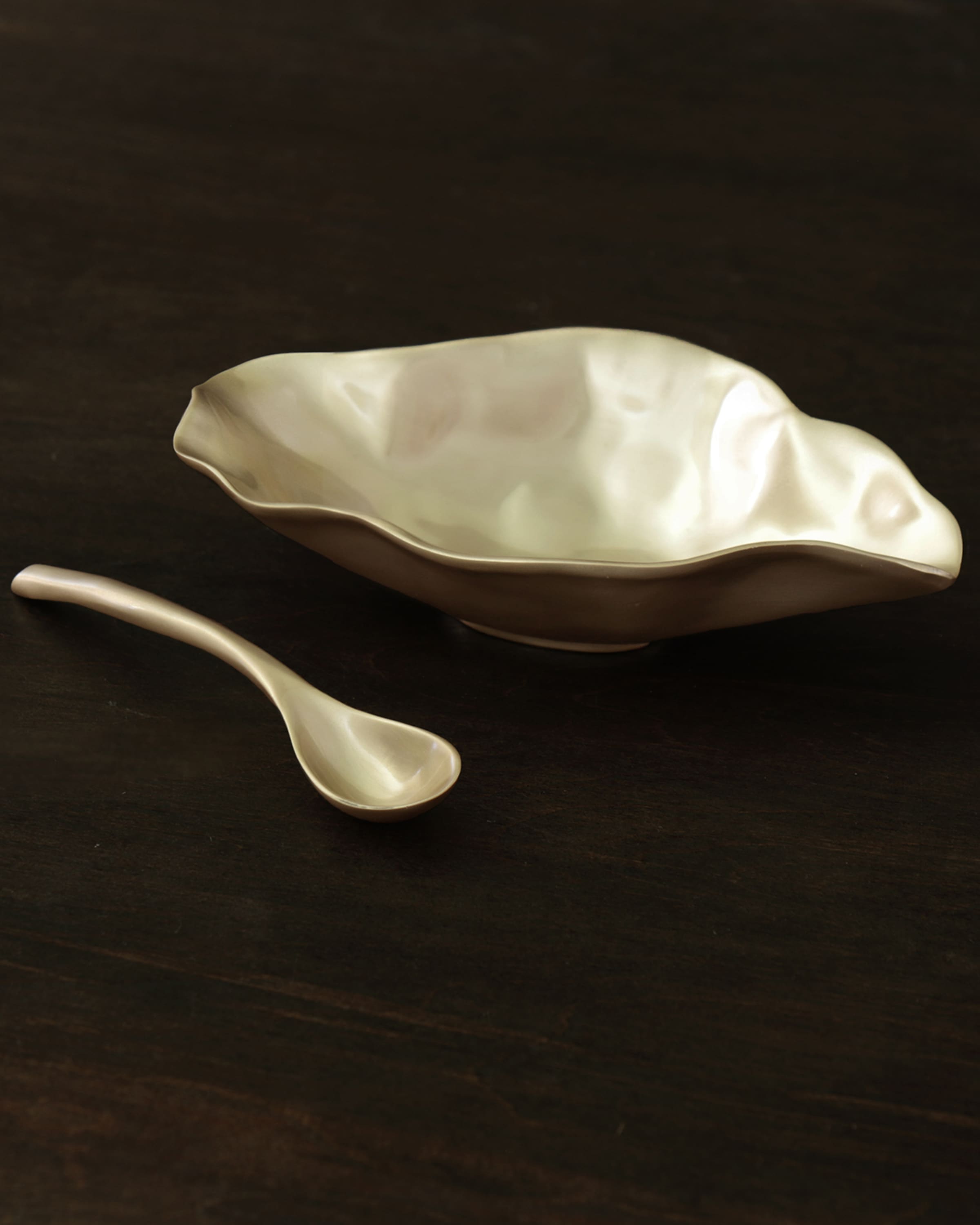 Beatriz Ball SIERRA MODERN Maia Medium Bowl with Spoon (Gold)
