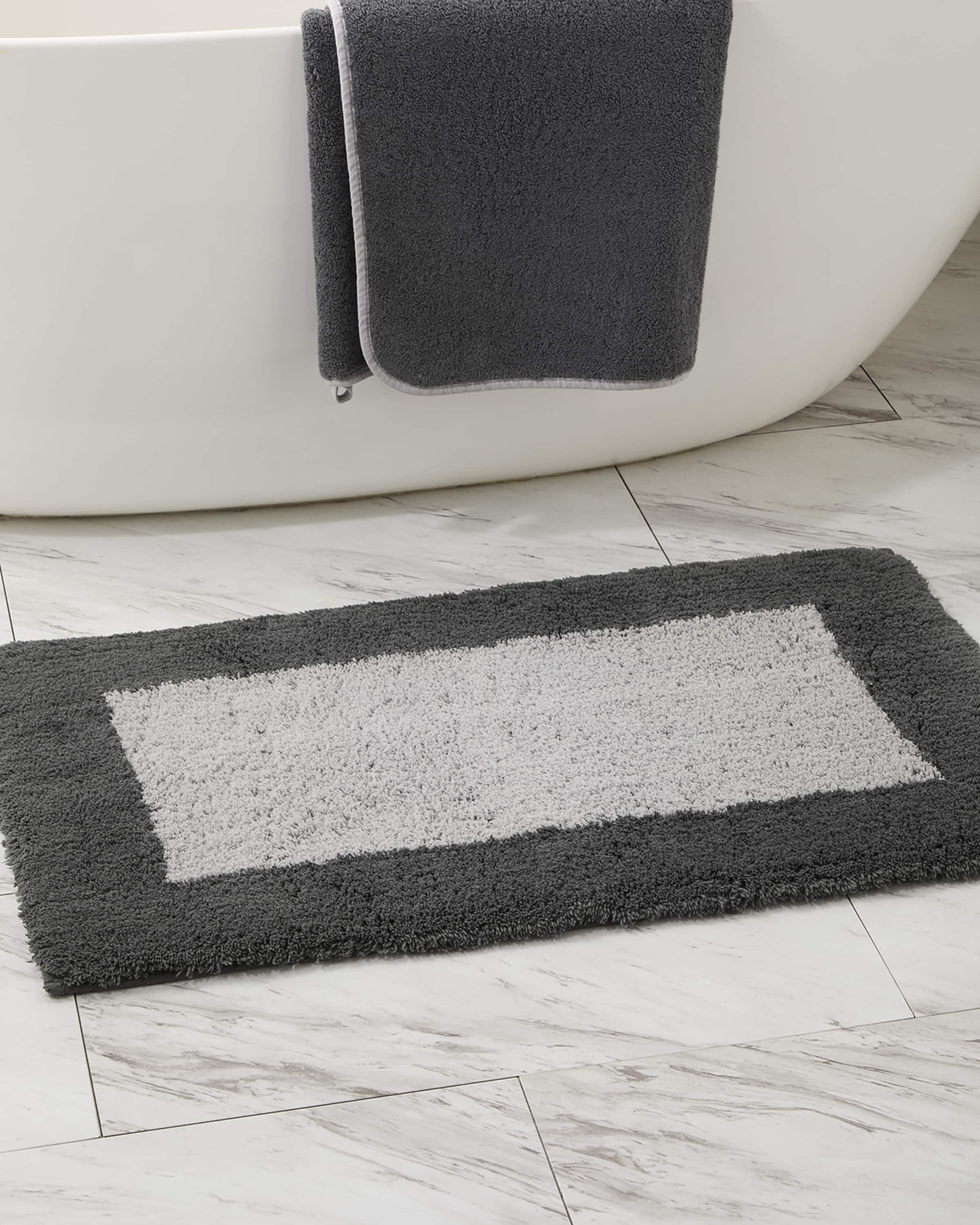 Graccioza Bicolor Bath Rug, 39" x 24"